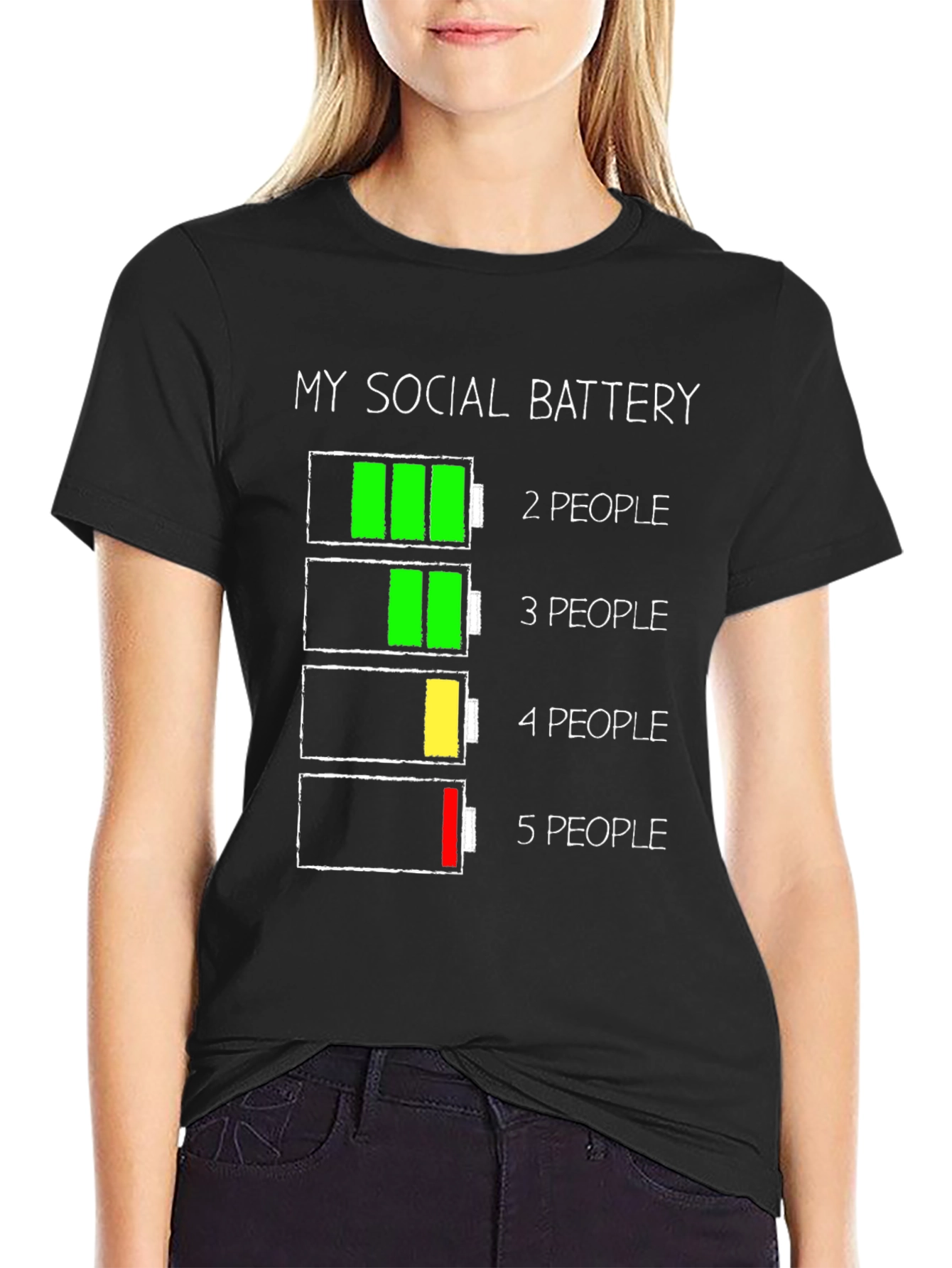 Social Battery T-Shirt - Introvert Humor