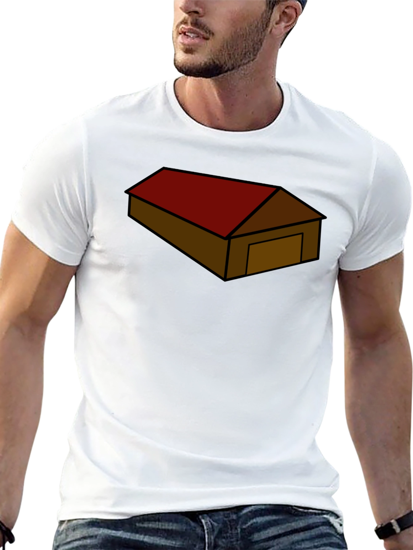 Barn Graphic T-Shirt - Black Casual Tee