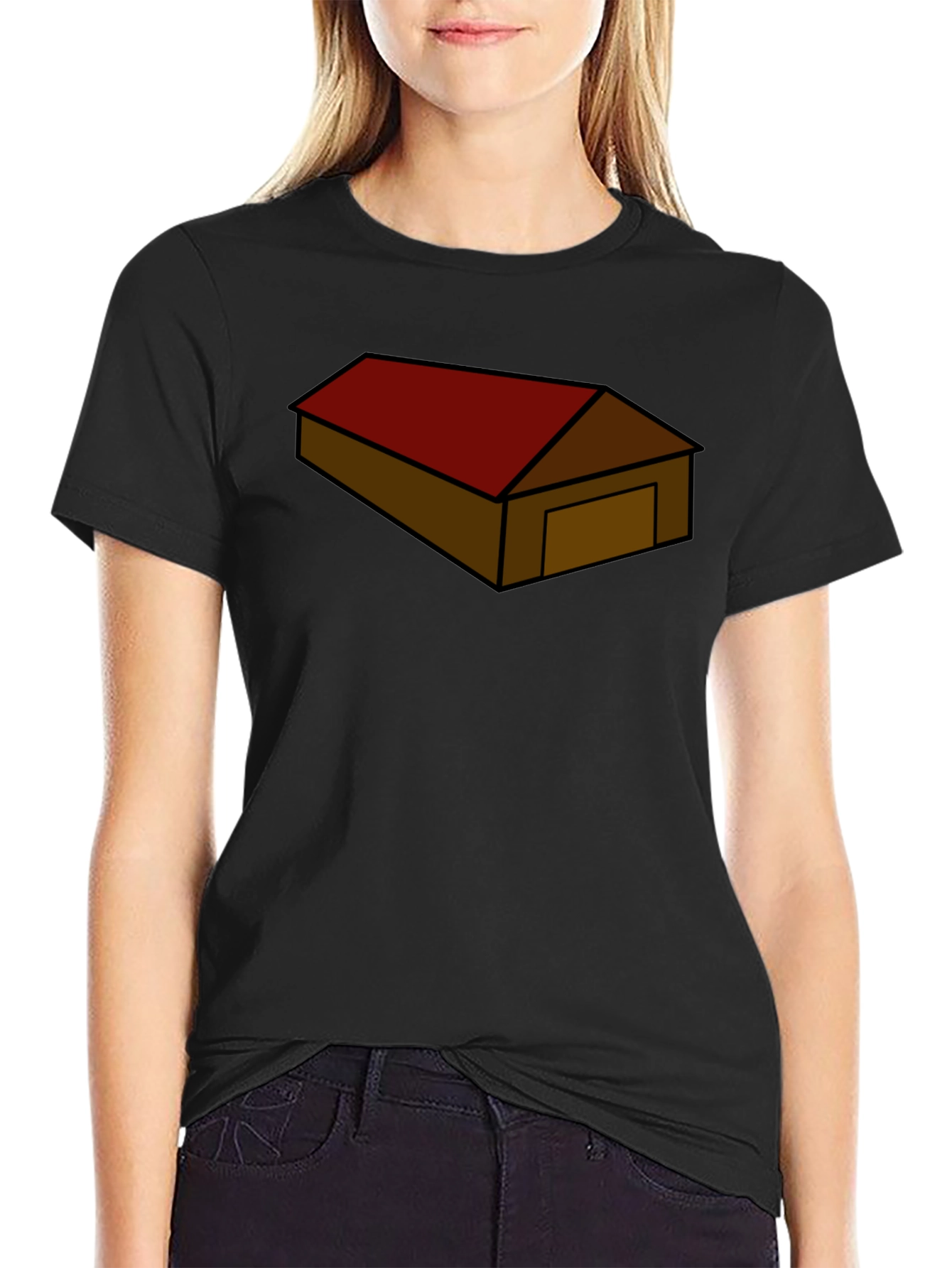 Barn Graphic T-Shirt - Black Casual Tee