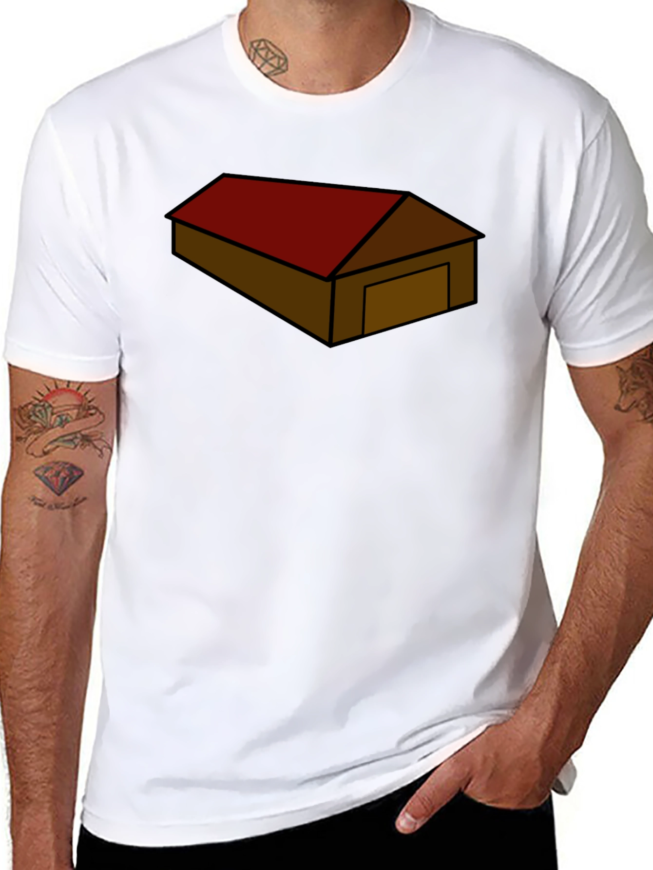 Barn Graphic T-Shirt - Black Casual Tee