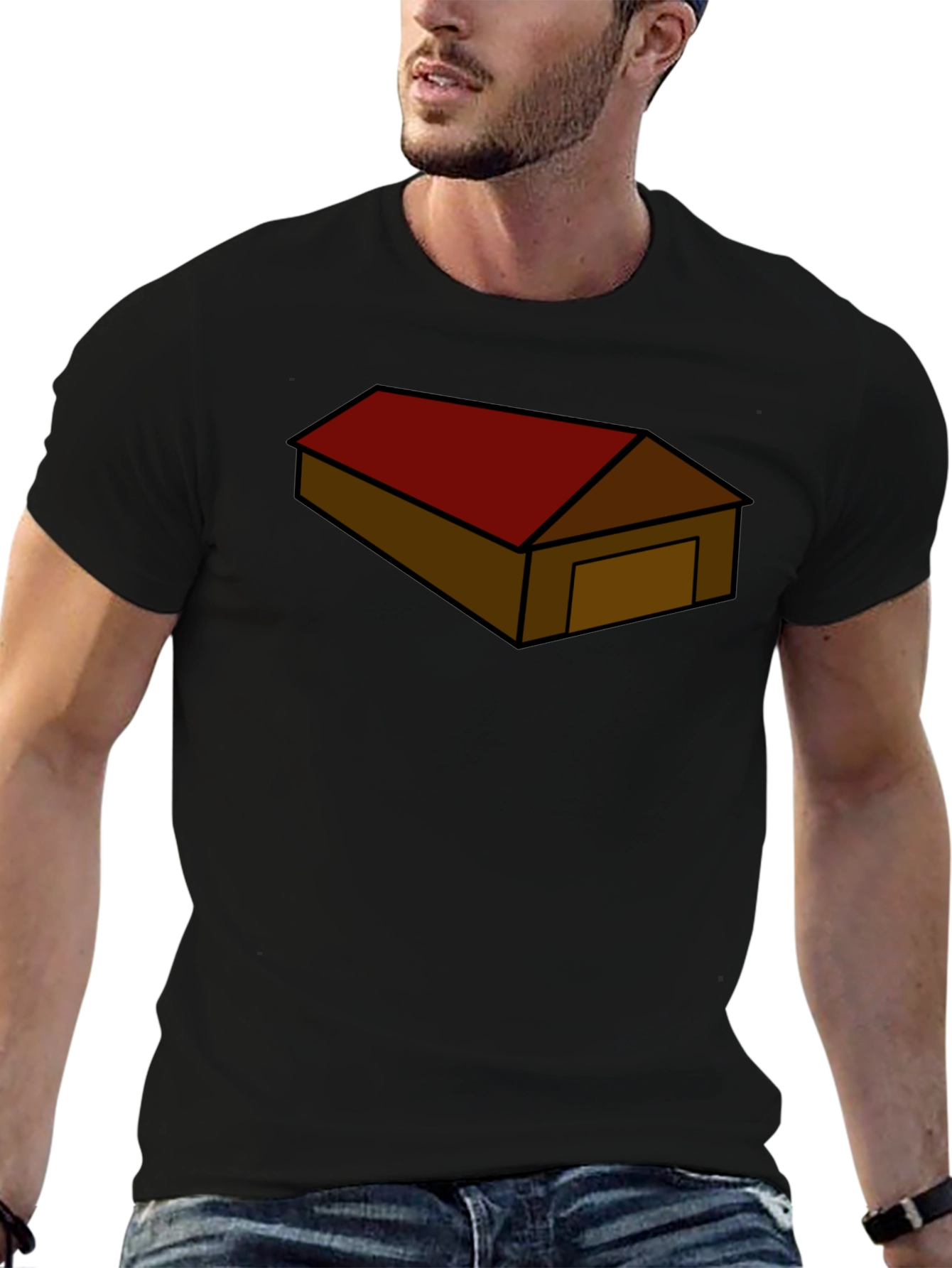 Barn Graphic T-Shirt - Black Casual Tee