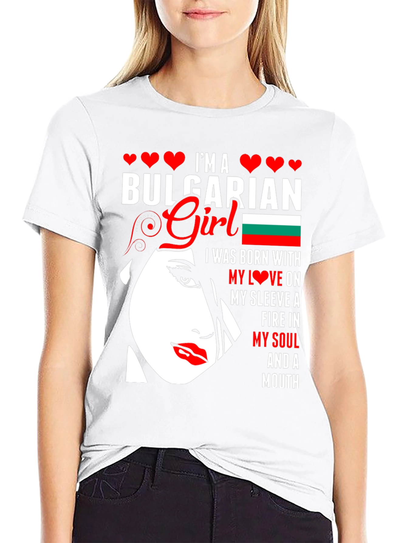 Bulgarian Girl T-Shirt: Fiery Soul Design