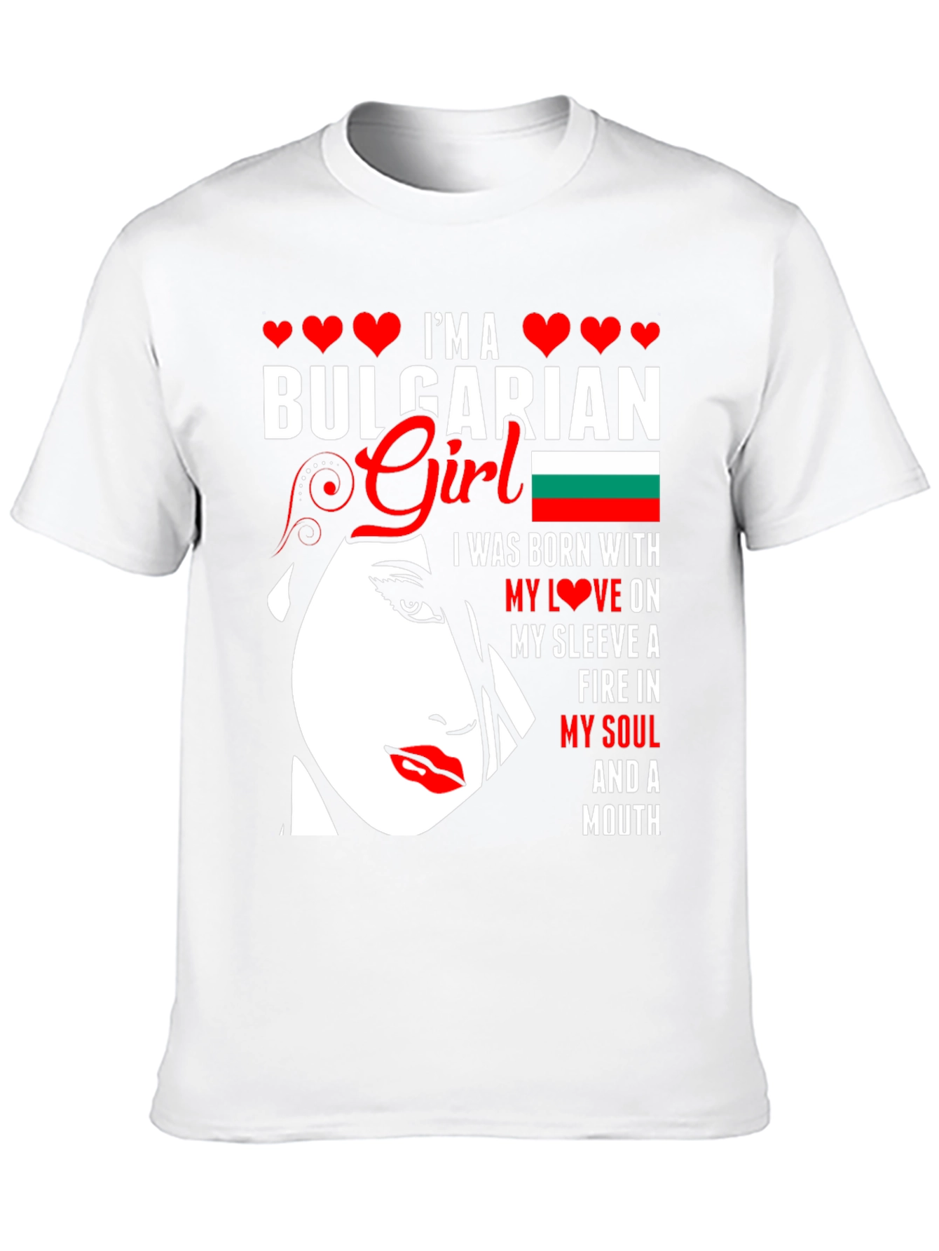 Bulgarian Girl T-Shirt: Fiery Soul Design