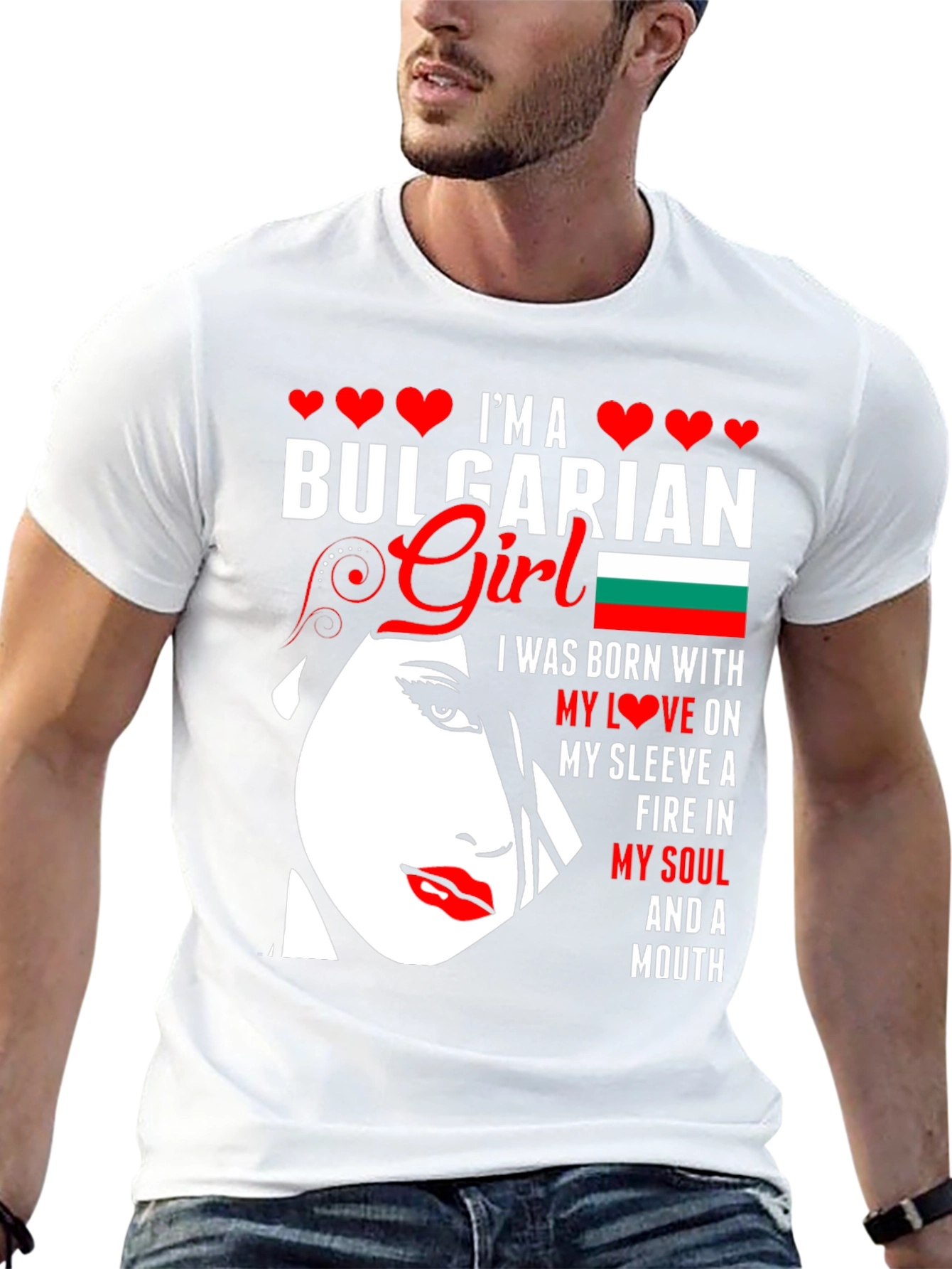Bulgarian Girl T-Shirt: Fiery Soul Design