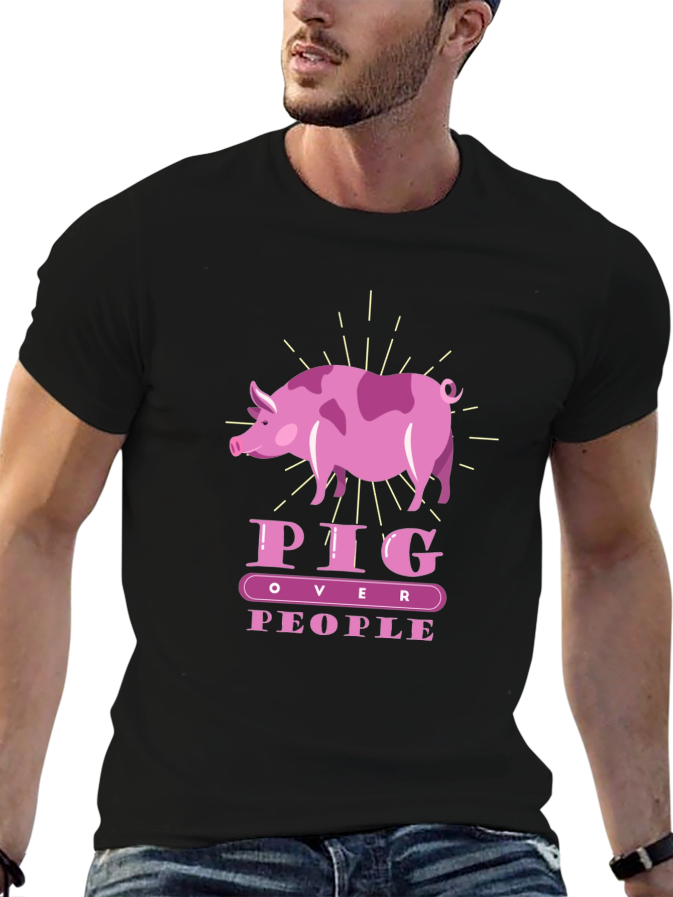 Pig Over People T-Shirt | Animal Lover Tee