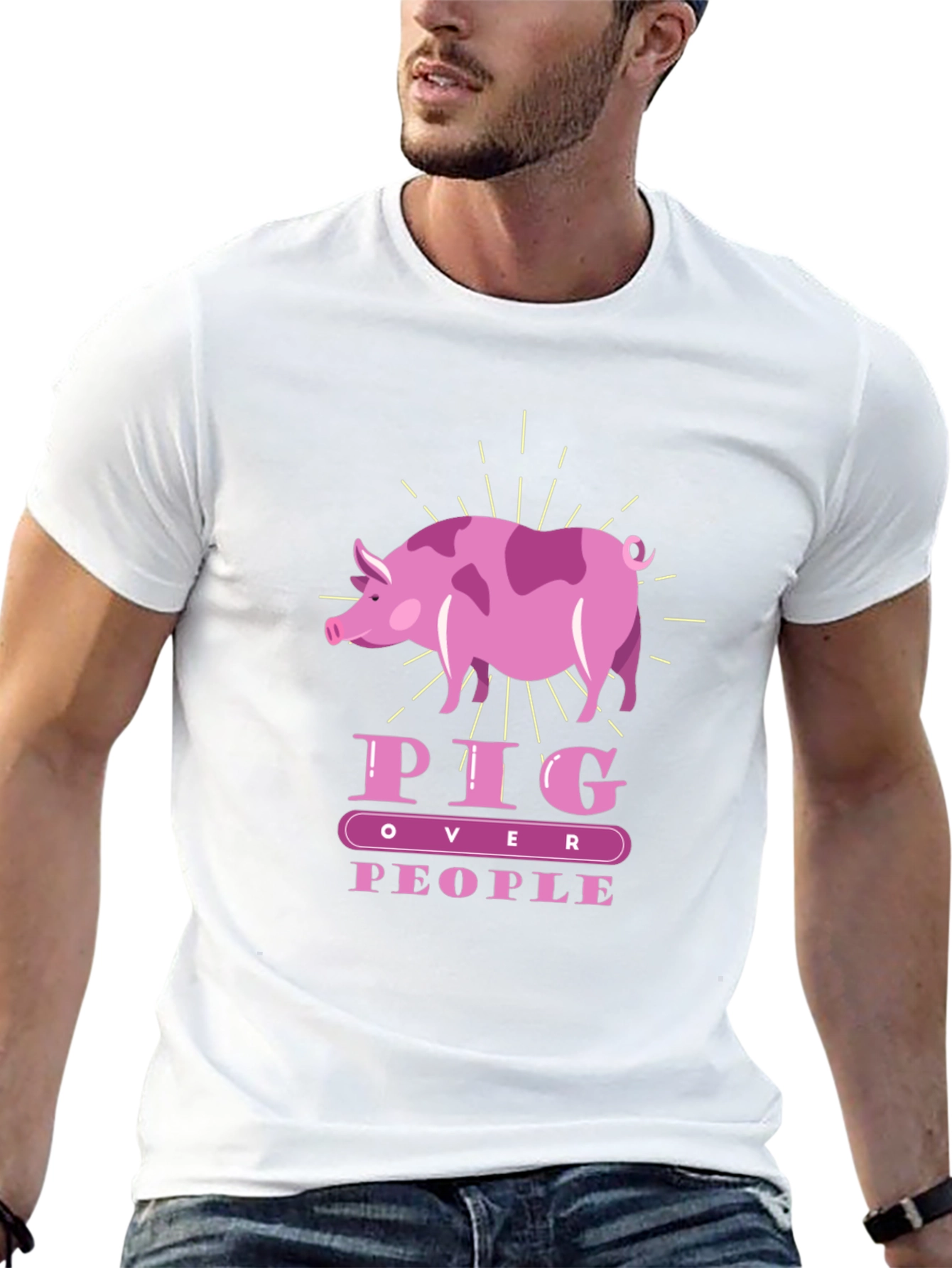 Pig Over People T-Shirt | Animal Lover Tee