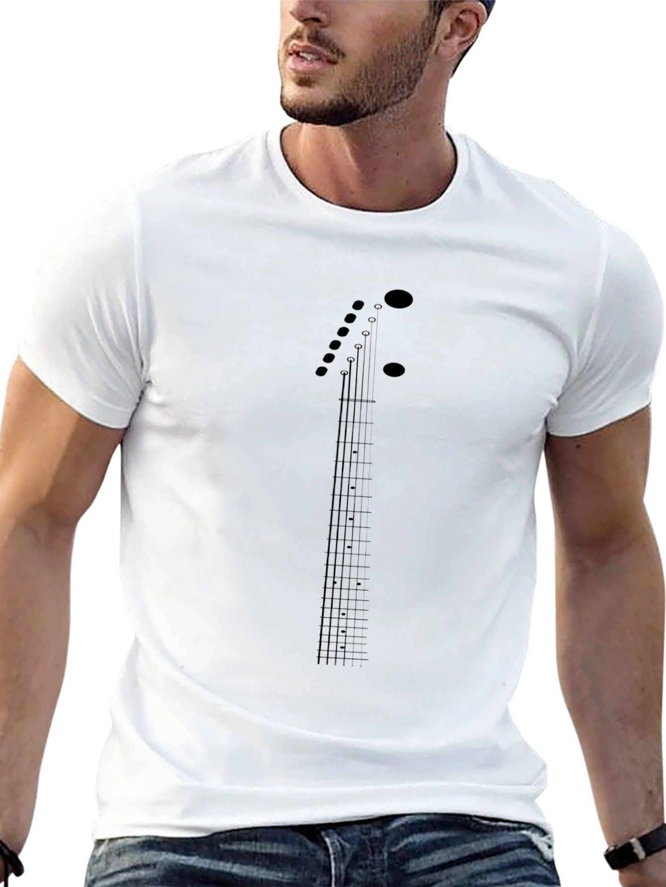 Guitar Fretboard Graphic Tee - Black