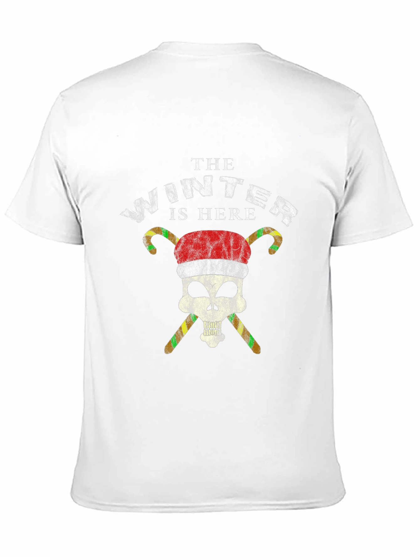 Winter Is Here Skull Santa Hat T-Shirt