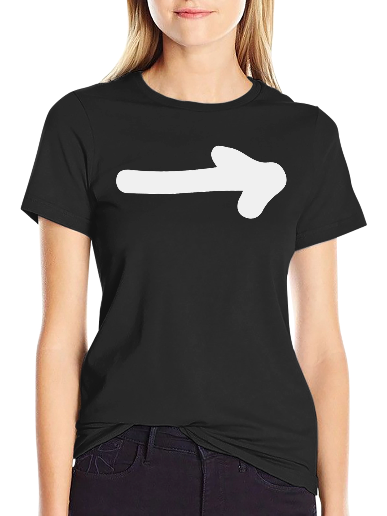 Right Arrow Graphic T-Shirt - Black