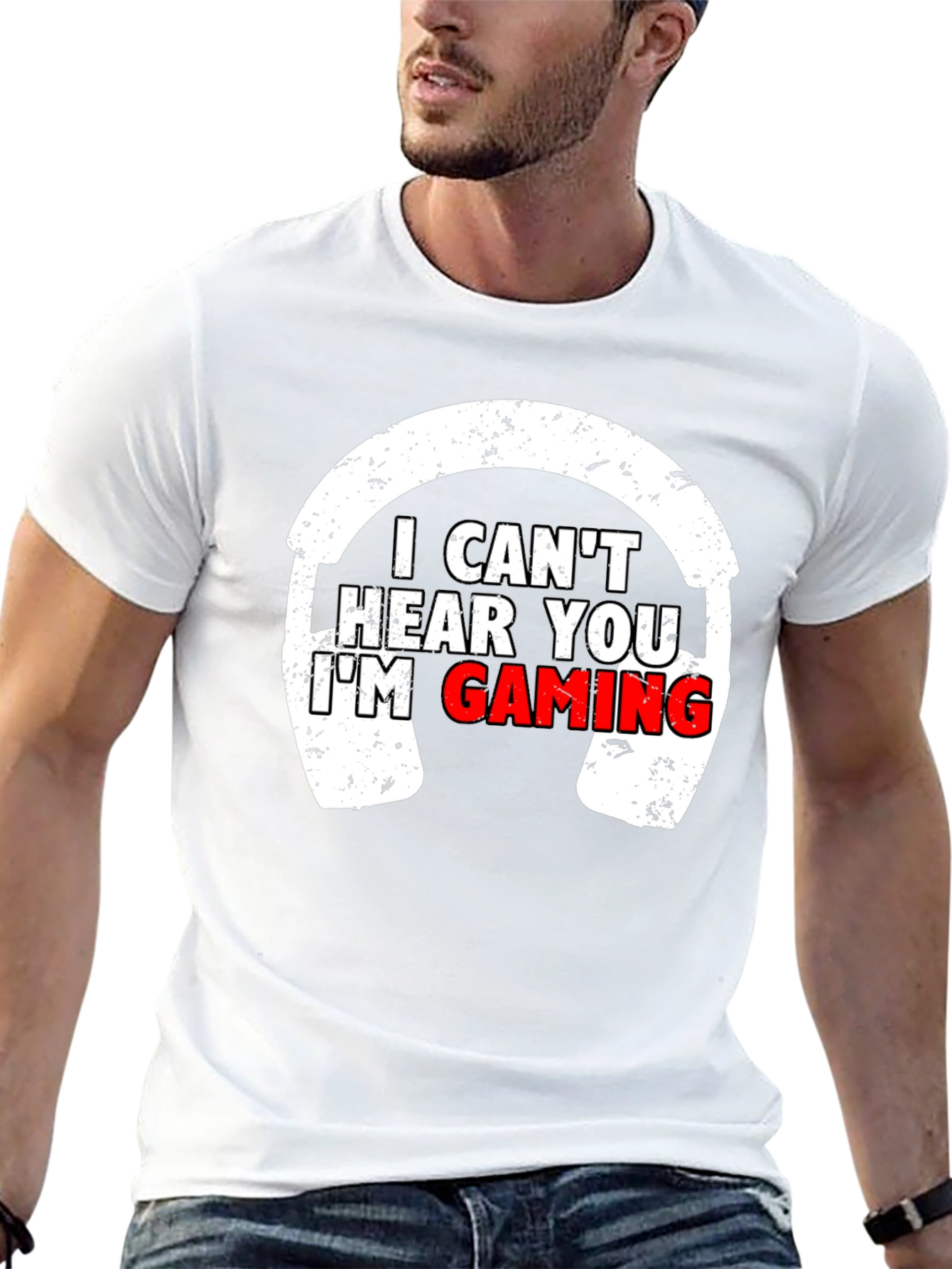 I Cant Hear You Im Gaming Black T-Shirt
