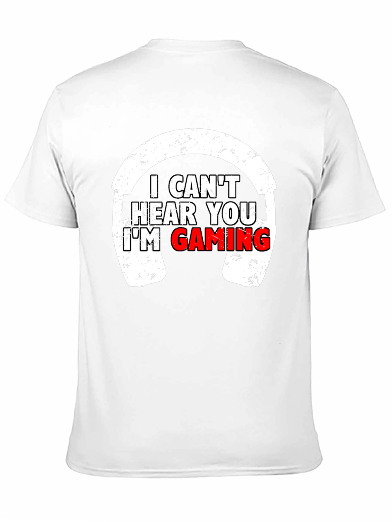 I Cant Hear You Im Gaming Black T-Shirt