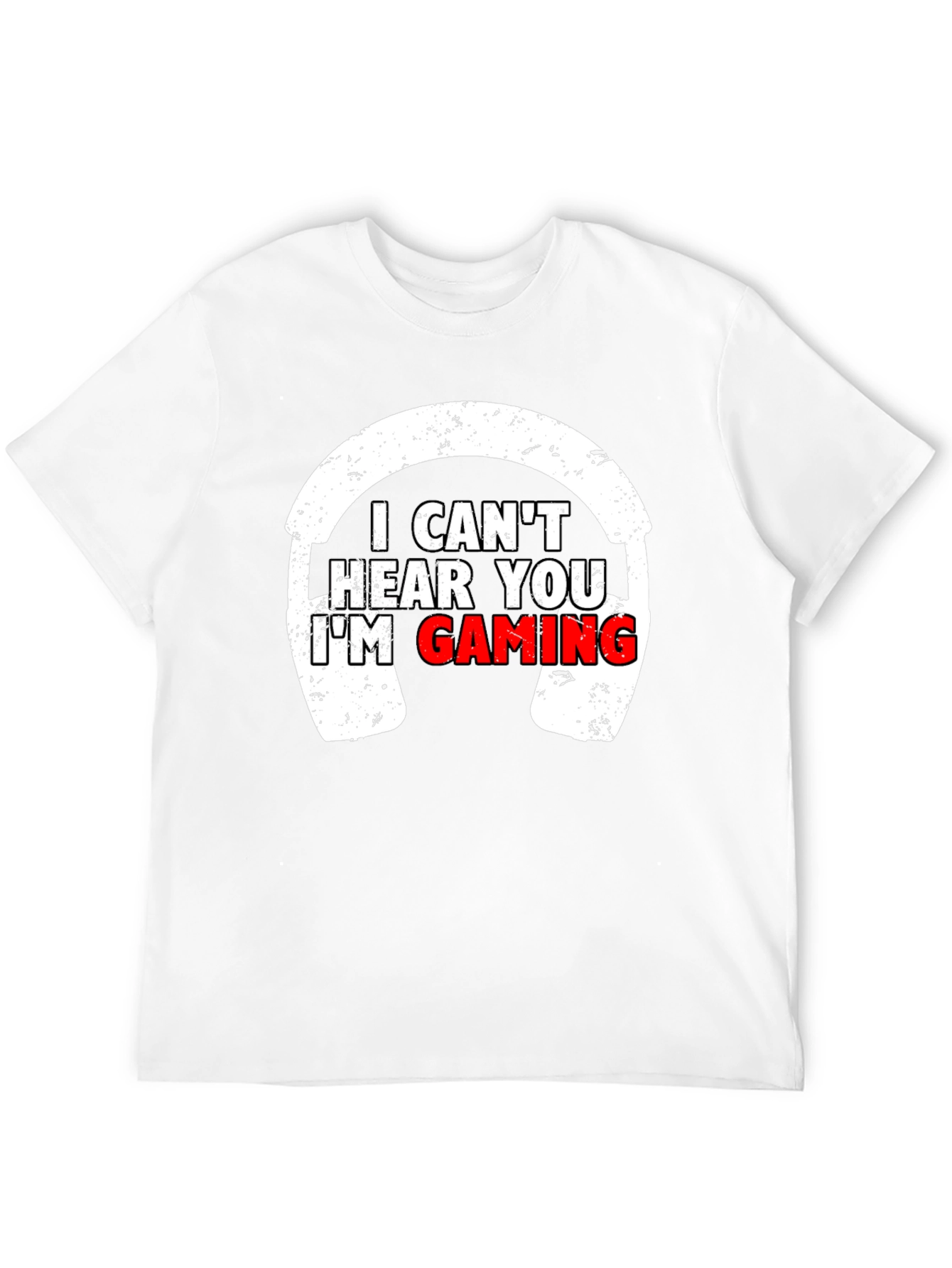 I Cant Hear You Im Gaming Black T-Shirt