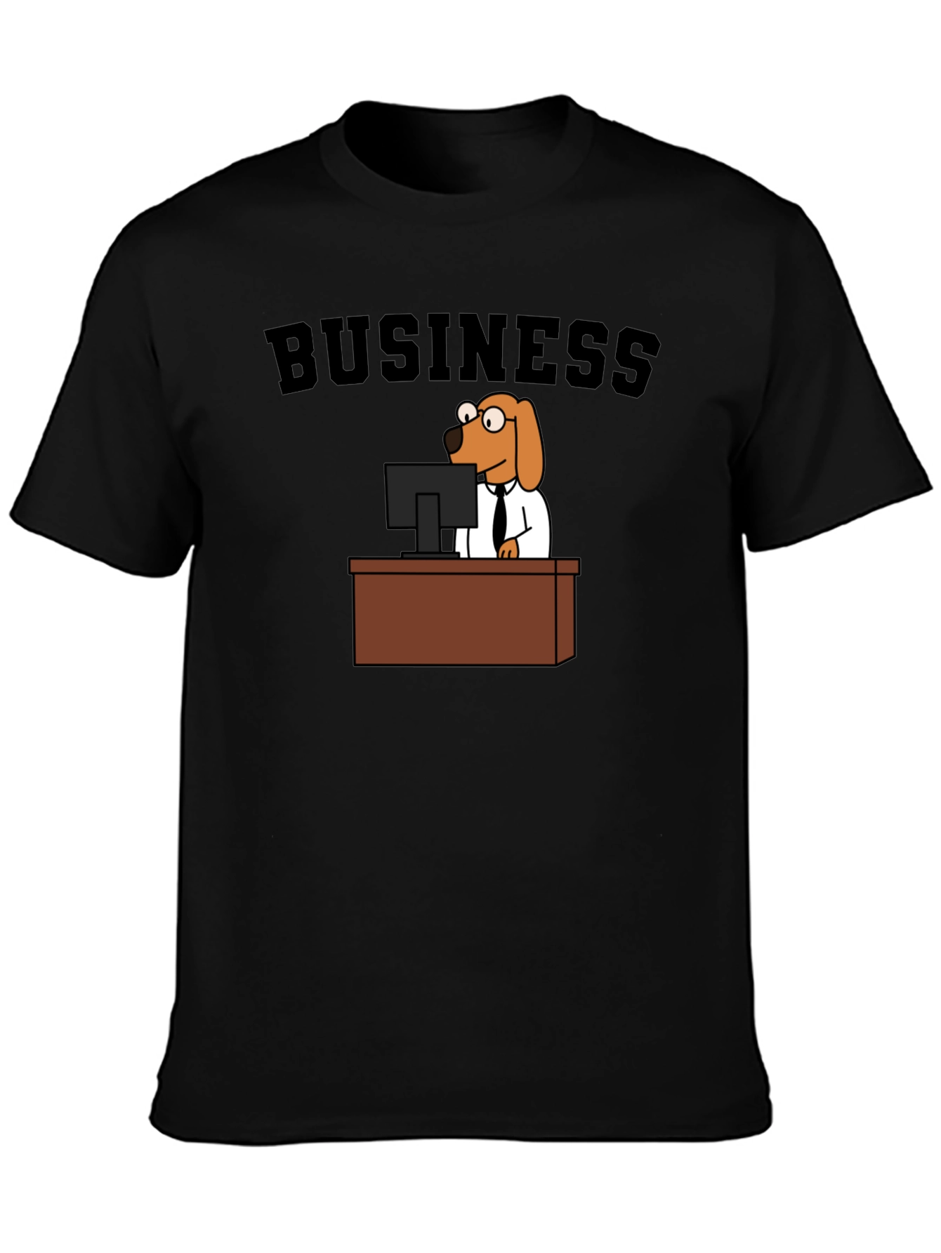 Business Dog Black T-Shirt