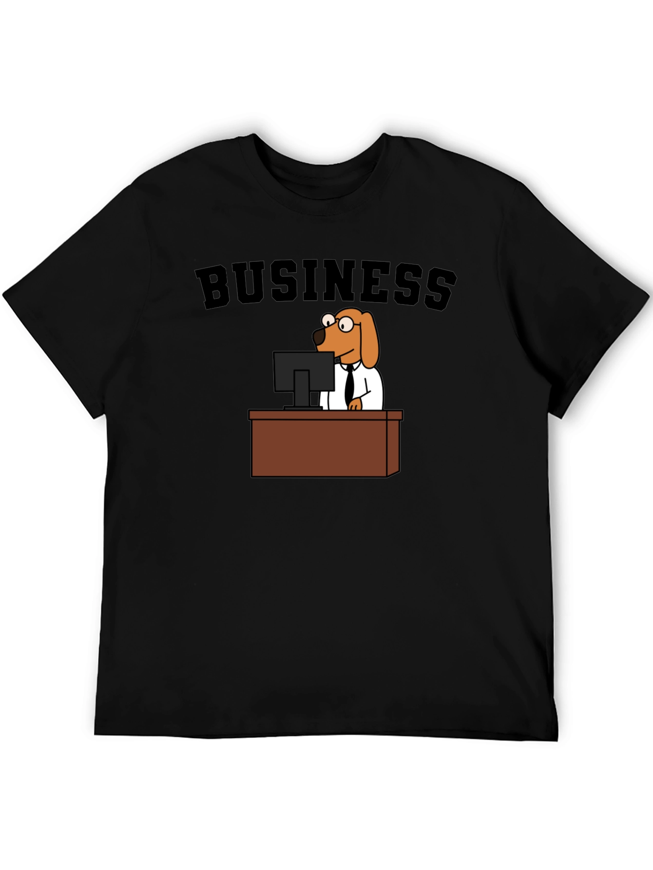 Business Dog Black T-Shirt