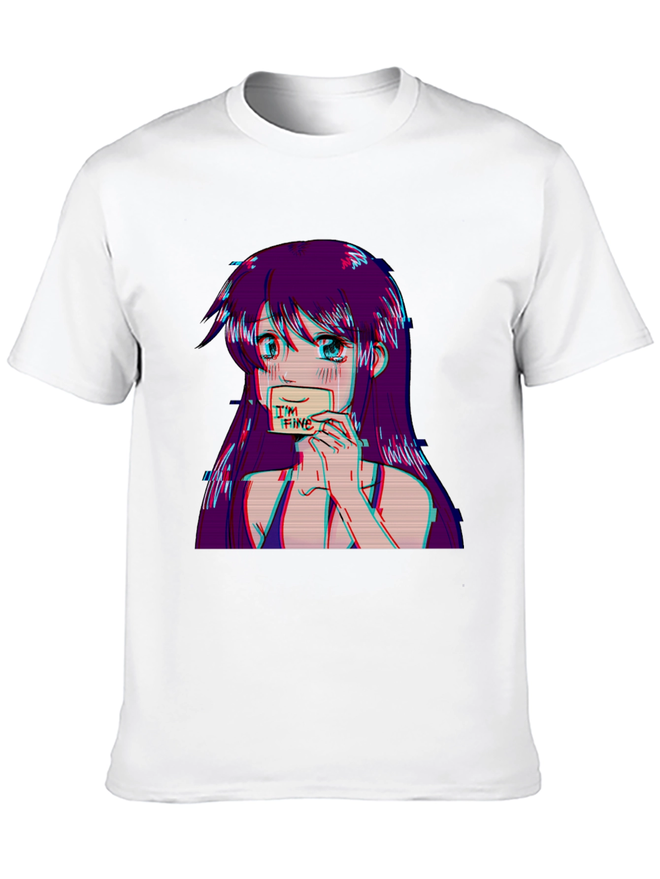 Anime Girl Im Fine Graphic Tee