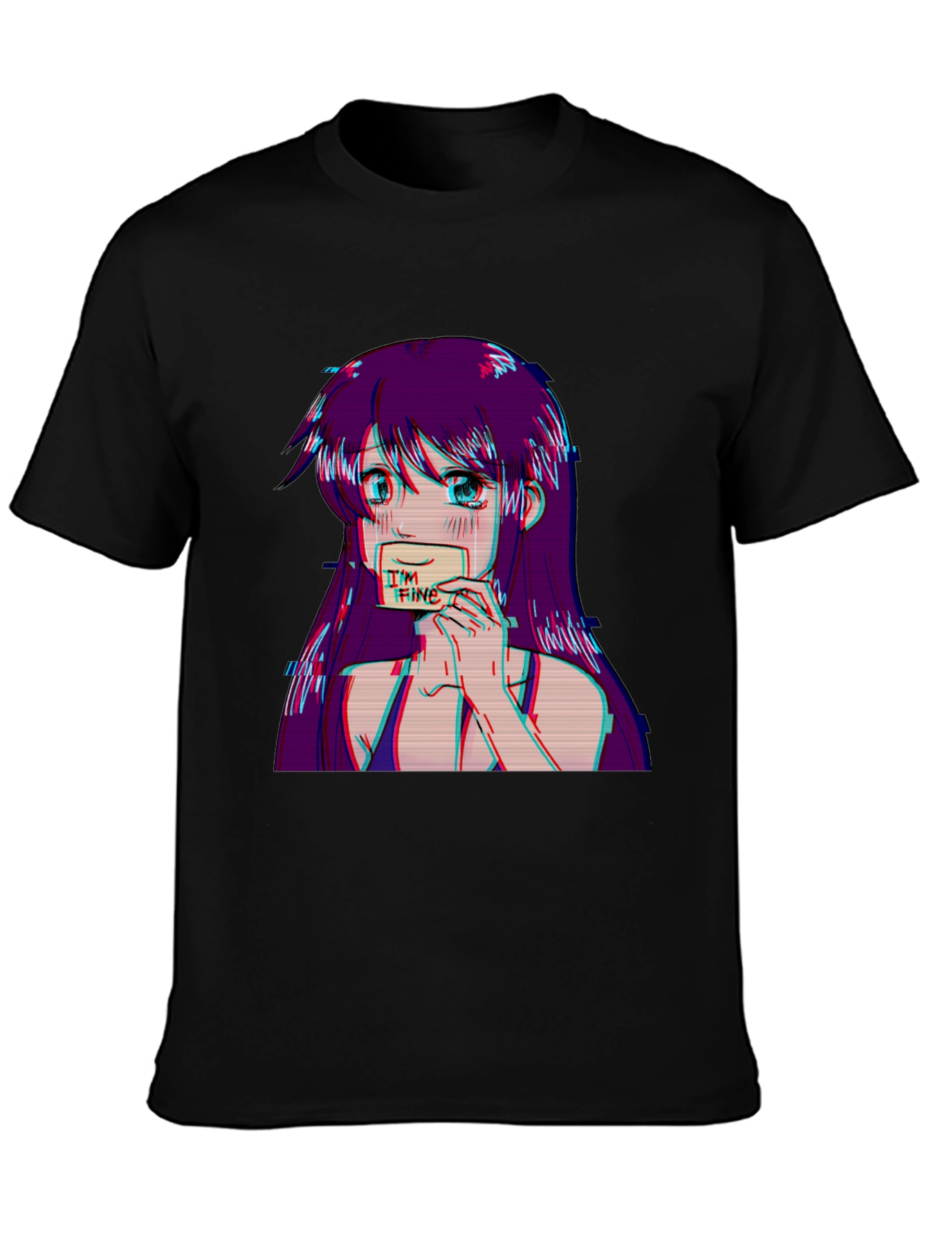 Anime Girl Im Fine Graphic Tee