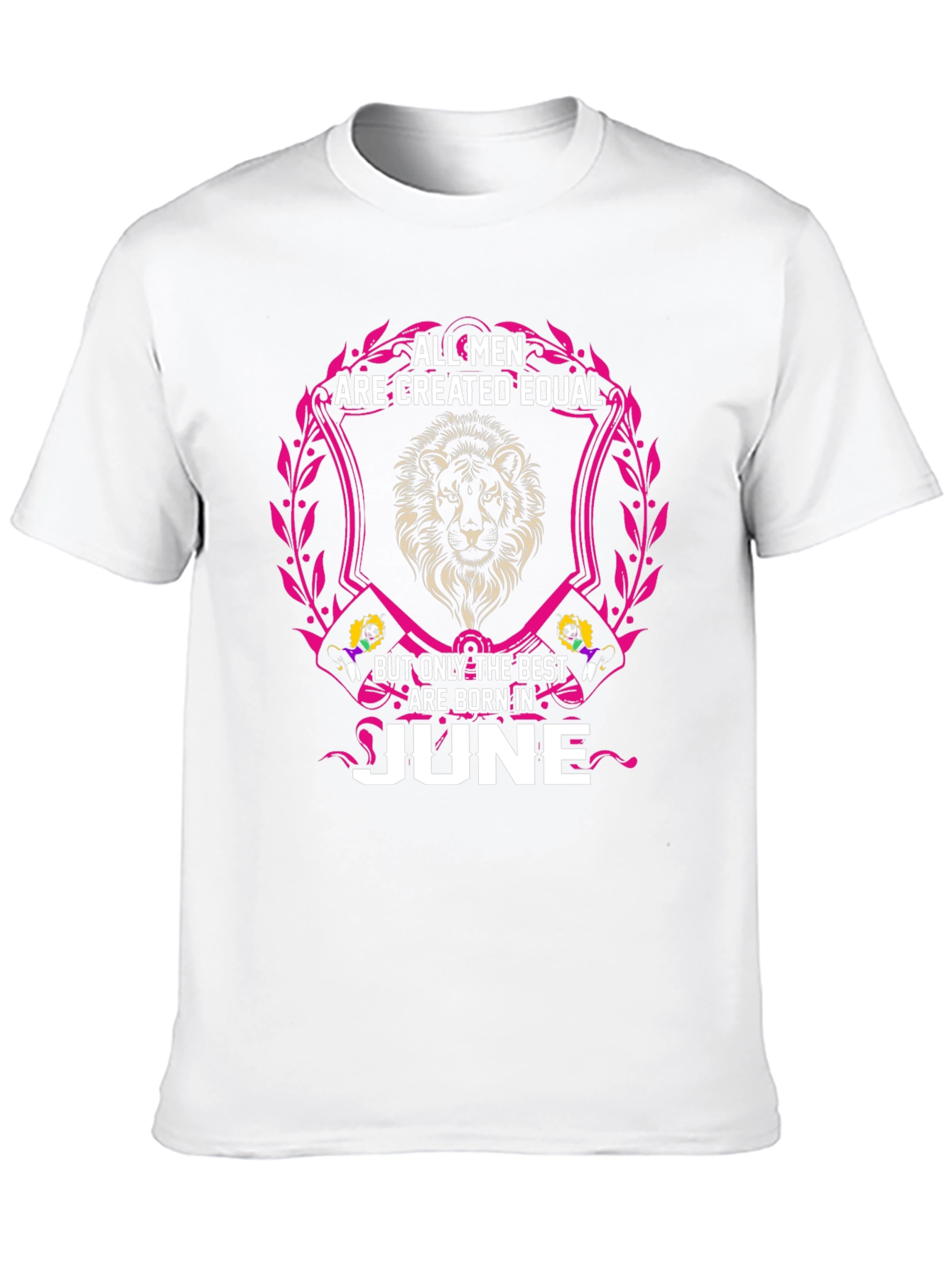 Born in June Mens T-Shirt - Lion Design