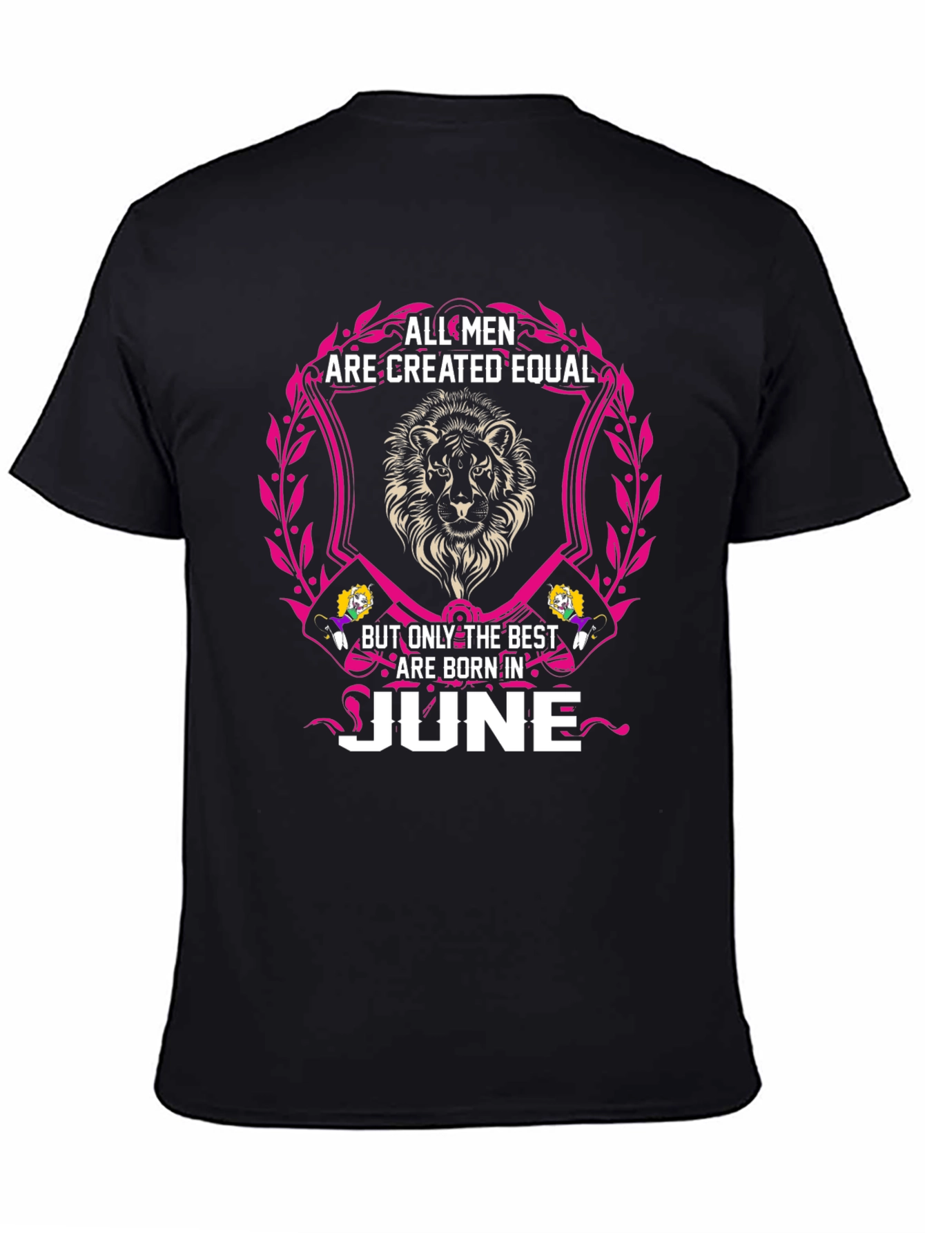 Born in June Mens T-Shirt - Lion Design