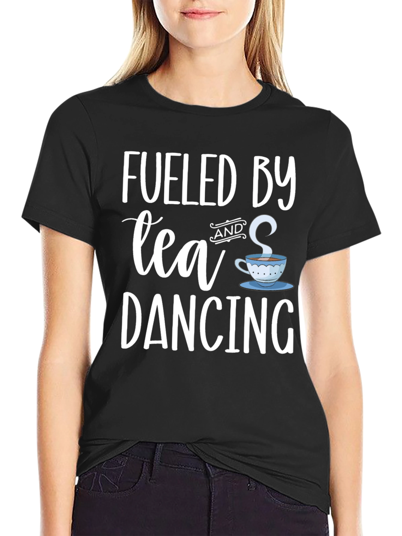 Fueled by Tea and Dancing Black T-Shirt