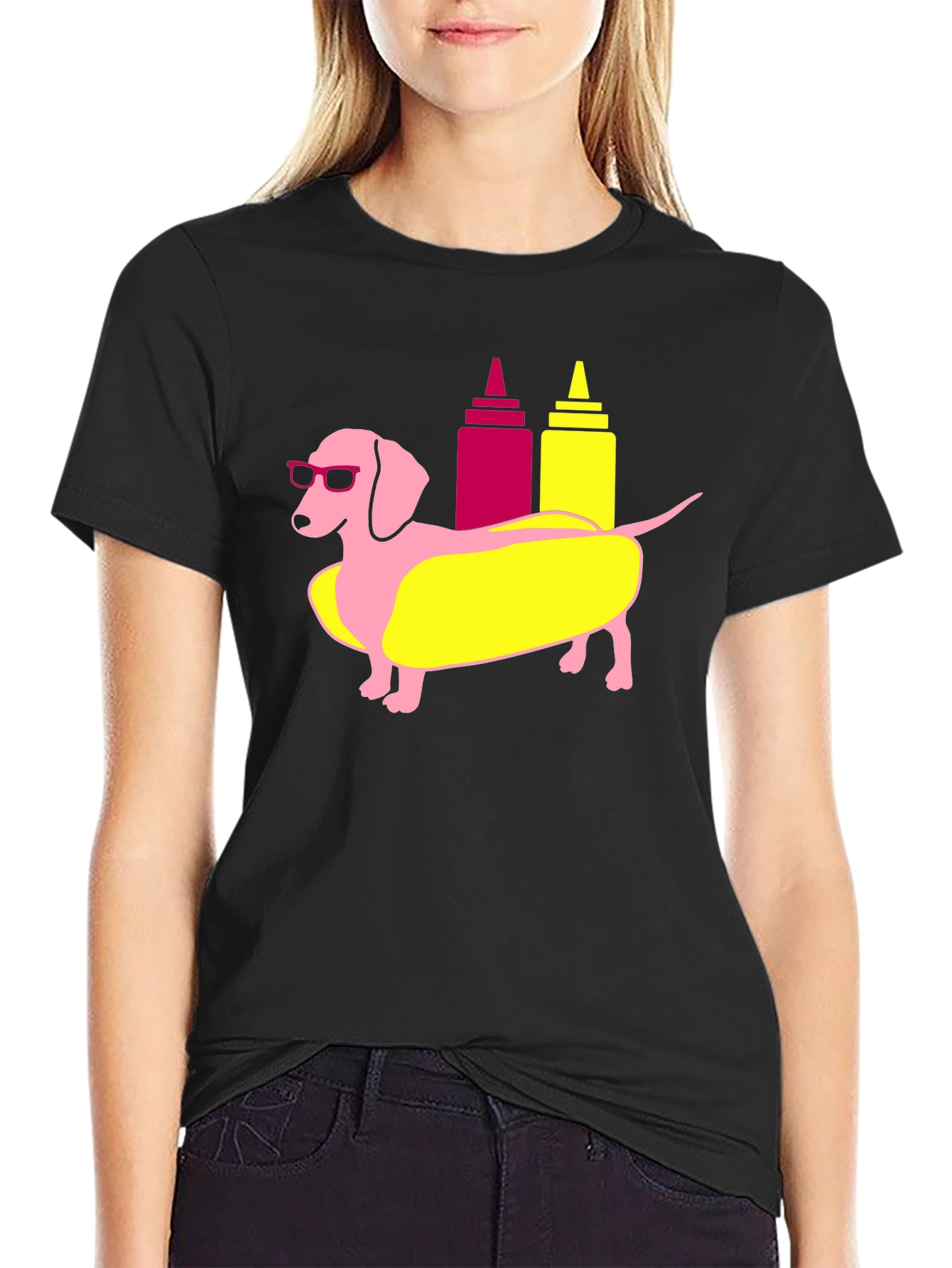 Dachshund Hotdog T-Shirt Funny Weiner Dog Tee