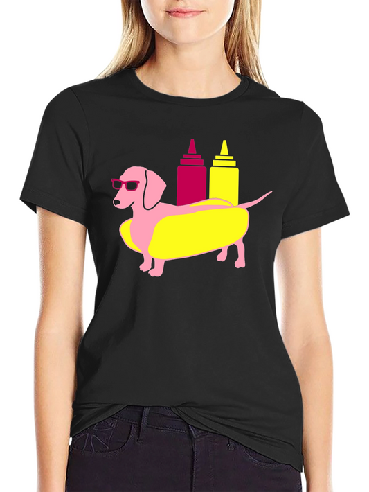 Dachshund Hotdog T-Shirt Funny Weiner Dog Tee