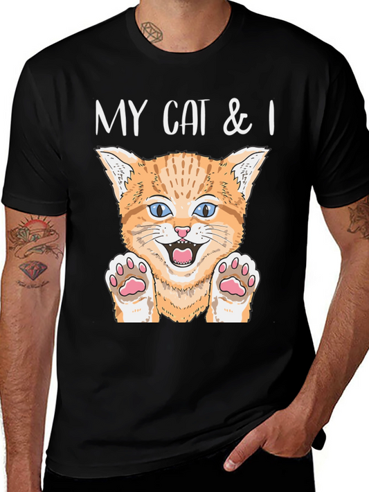 My Cat & I T-Shirt - Cute Orange Tabby Kitten Tee