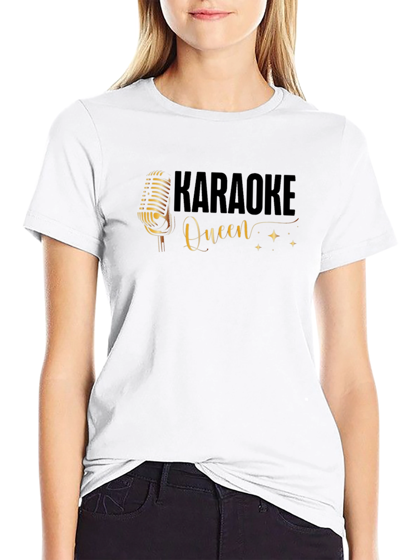 Karaoke Queen Black T-Shirt