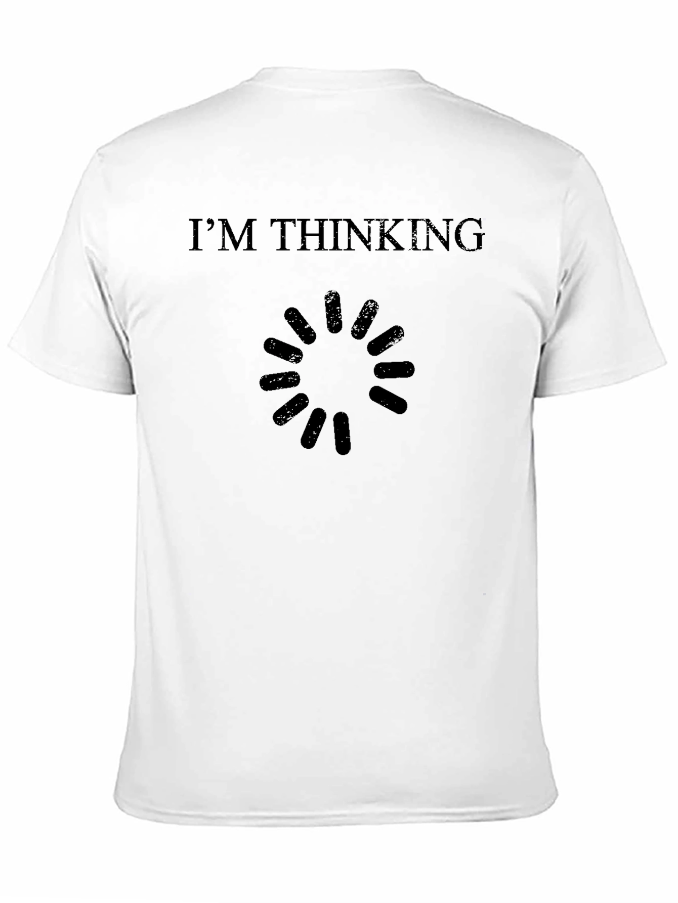 Im Thinking Loading Circle Graphic Black T-Shirt
