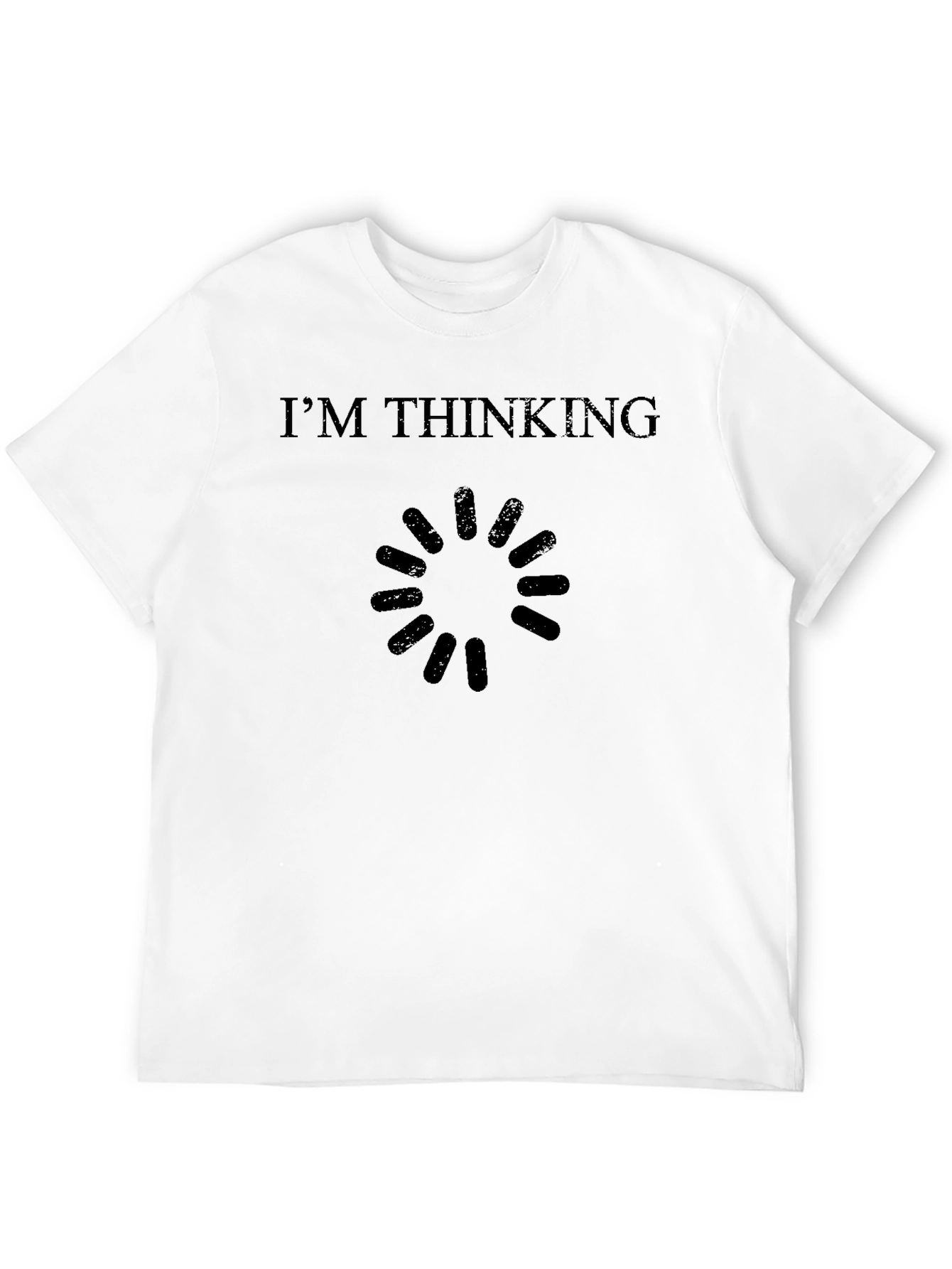Im Thinking Loading Circle Graphic Black T-Shirt