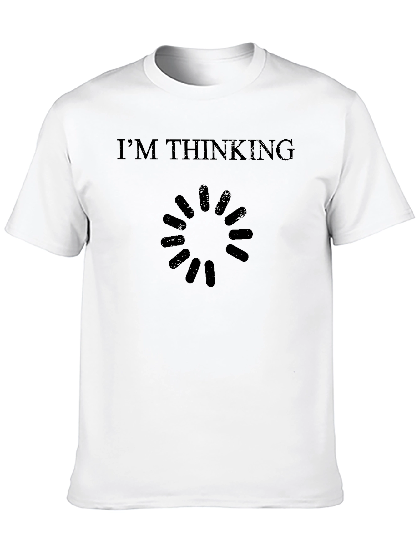 Im Thinking Loading Circle Graphic Black T-Shirt