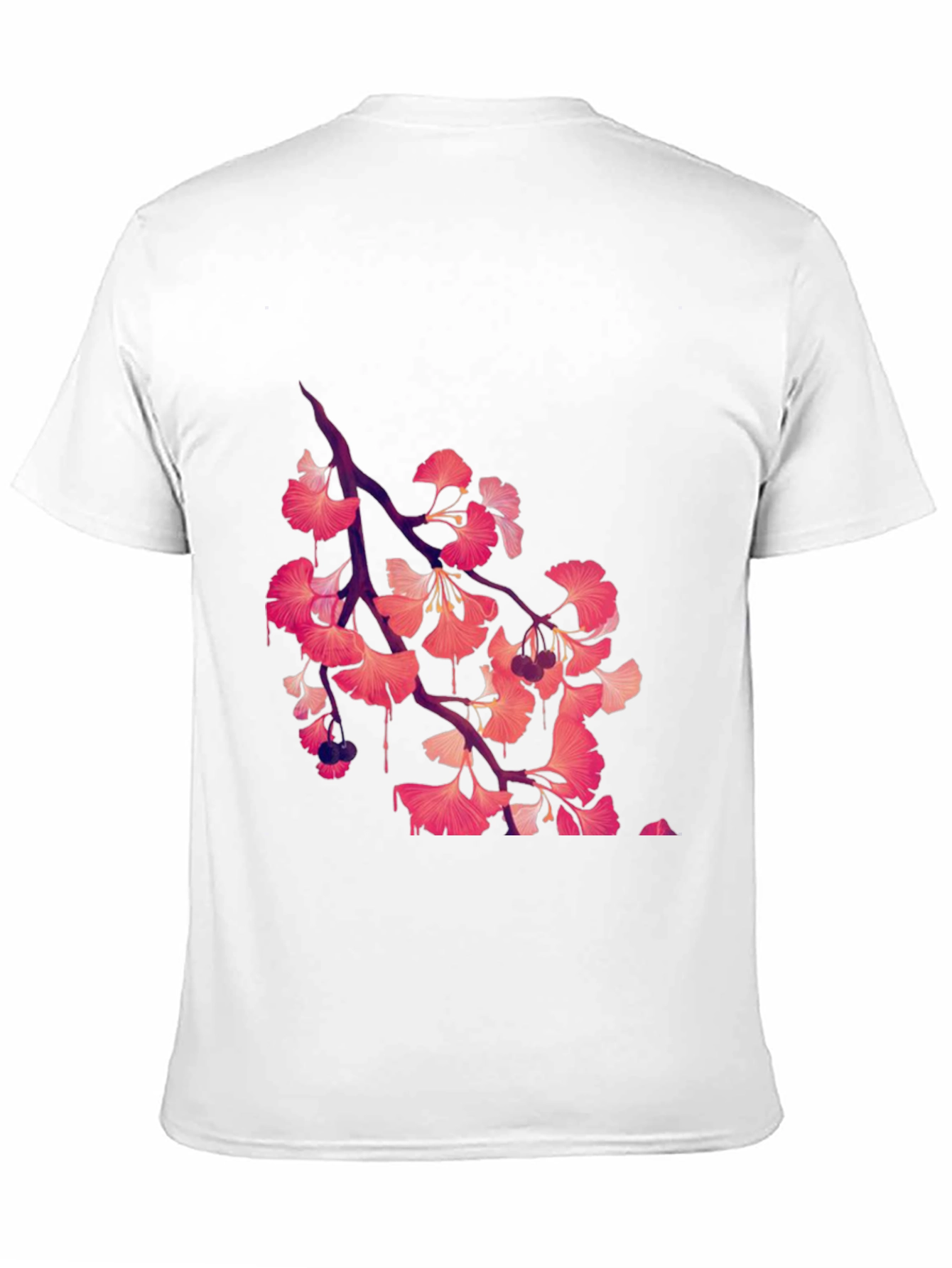 Ginkgo Print Black T-Shirt