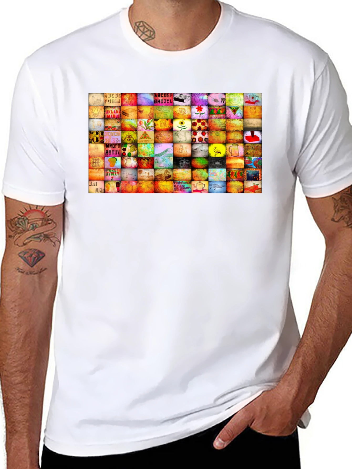 Spongebob Squarepants Collage Graphic T-Shirt