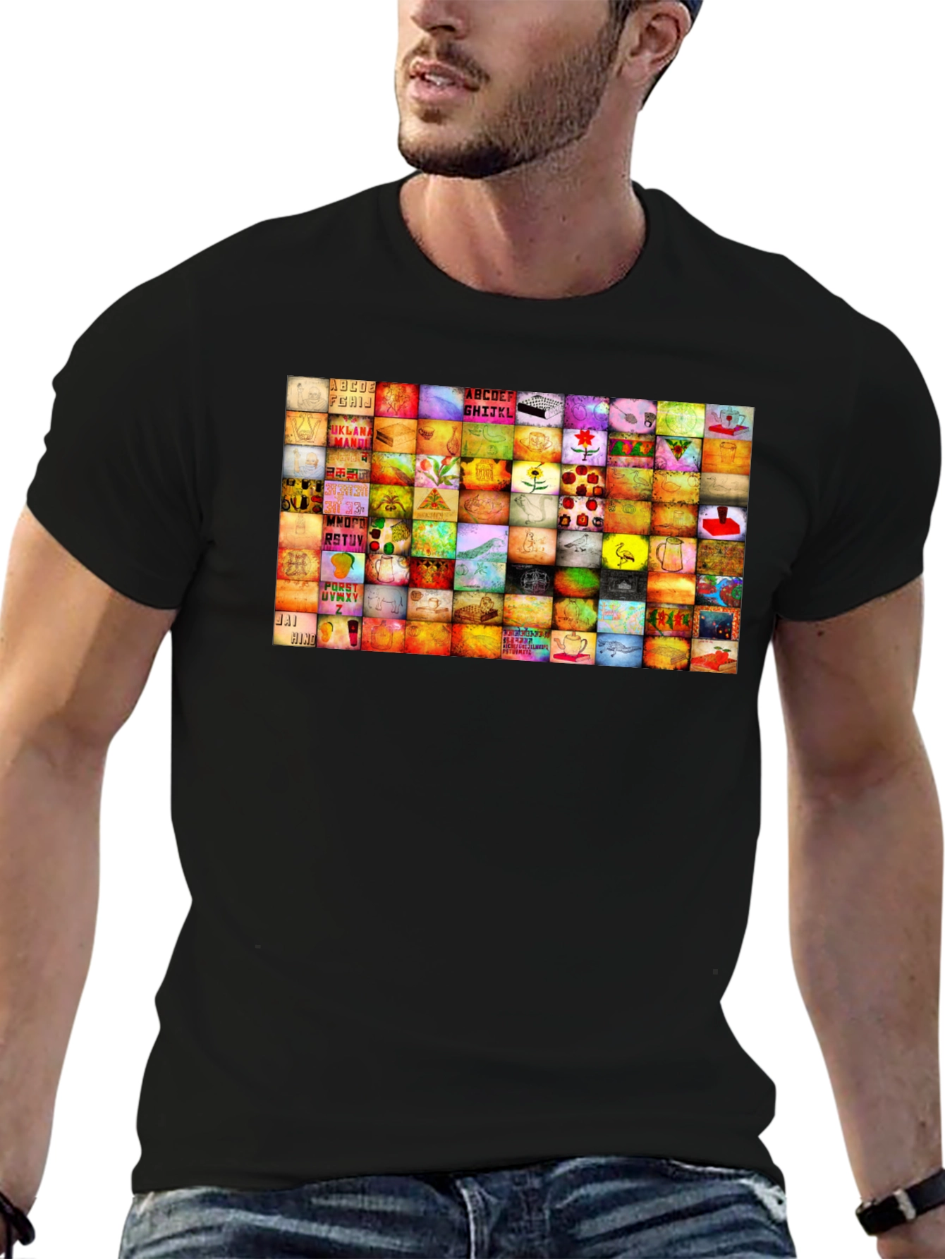 Spongebob Squarepants Collage Graphic T-Shirt