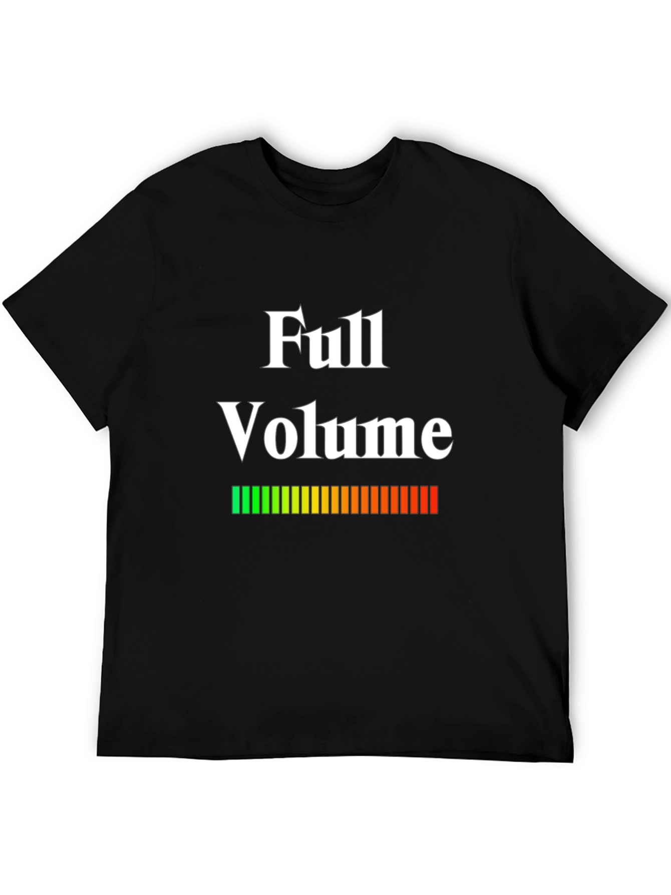 Full Volume Graphic Print Black T-Shirt