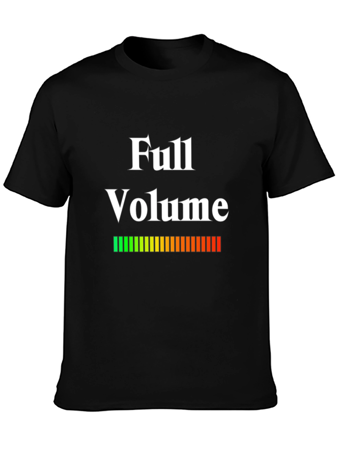Full Volume Graphic Print Black T-Shirt