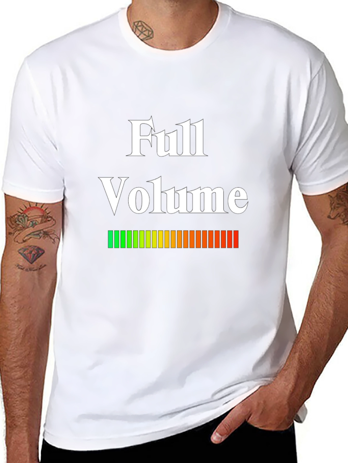 Full Volume Graphic Print Black T-Shirt