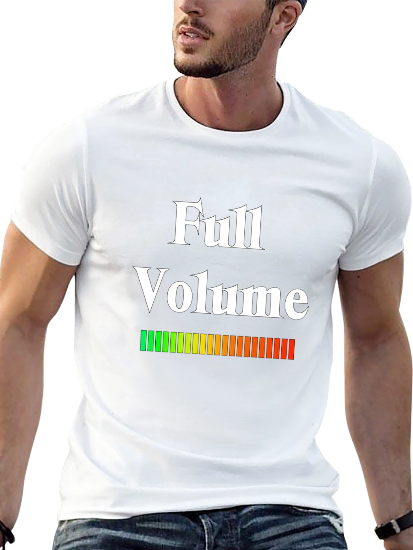 Full Volume Graphic Print Black T-Shirt