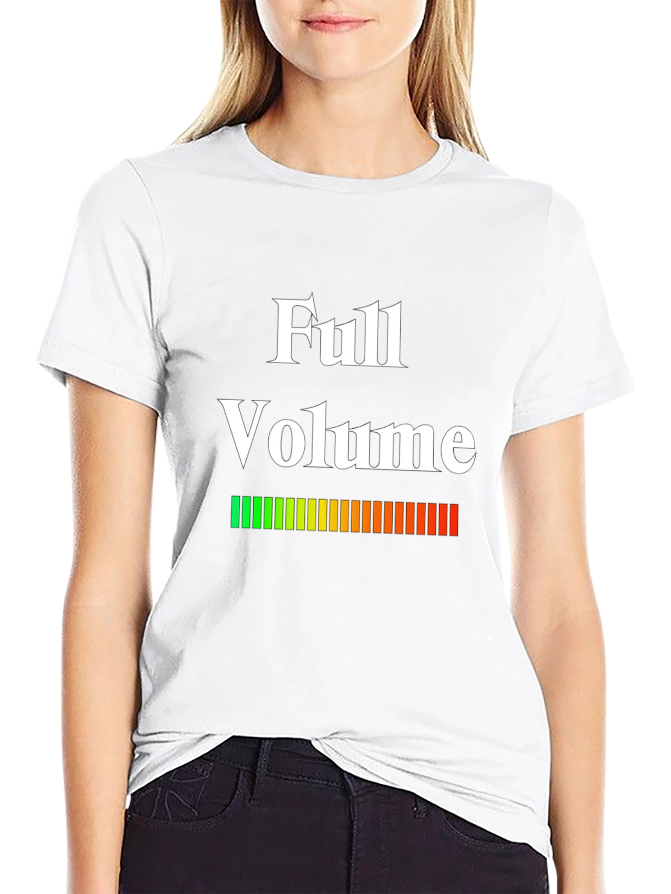 Full Volume Graphic Print Black T-Shirt