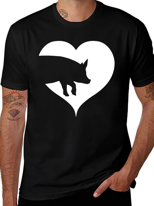 Pig Heart T-Shirt - Farm Animal Tee