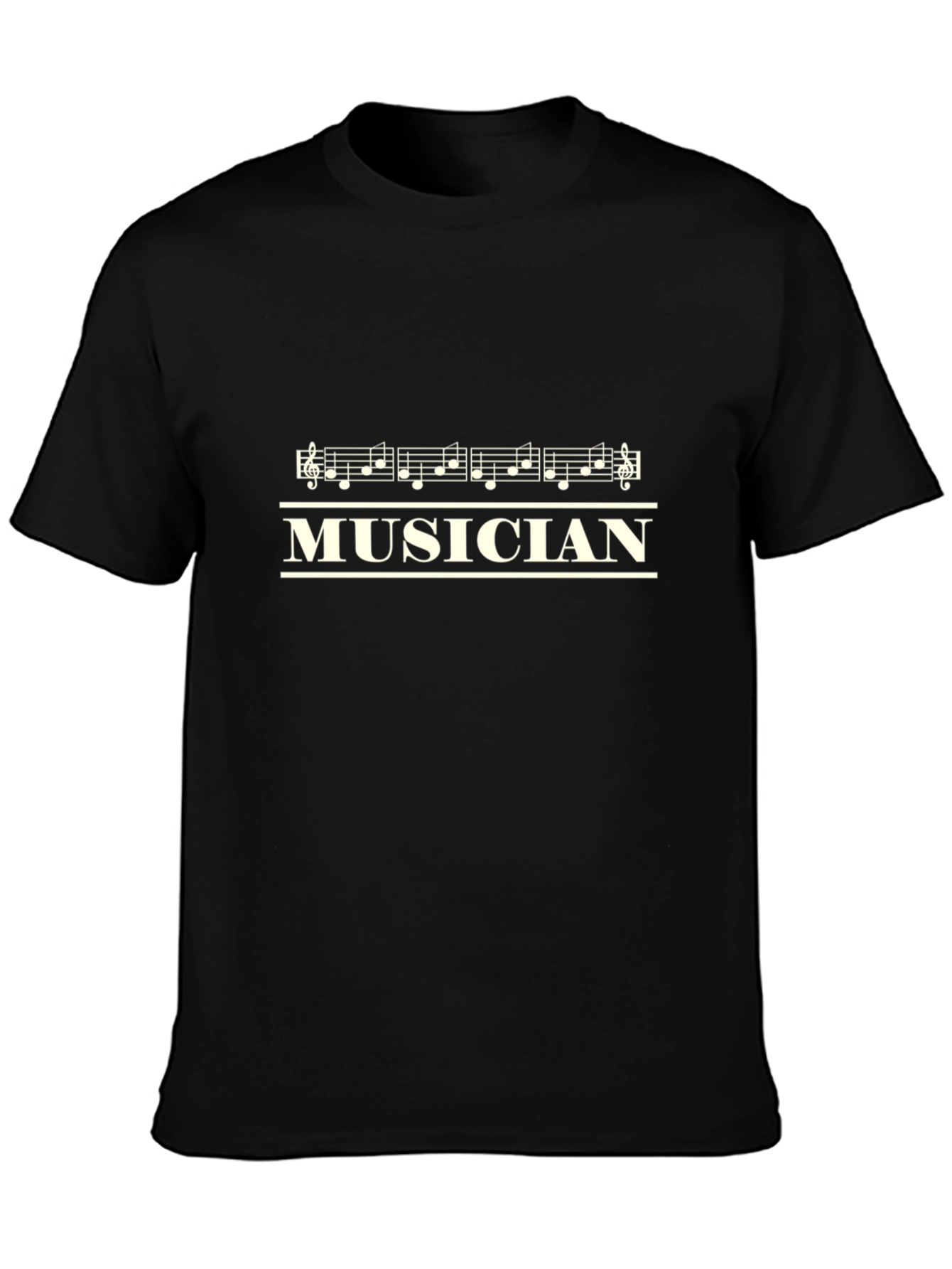 Musician Score Graphic Black T-Shirt