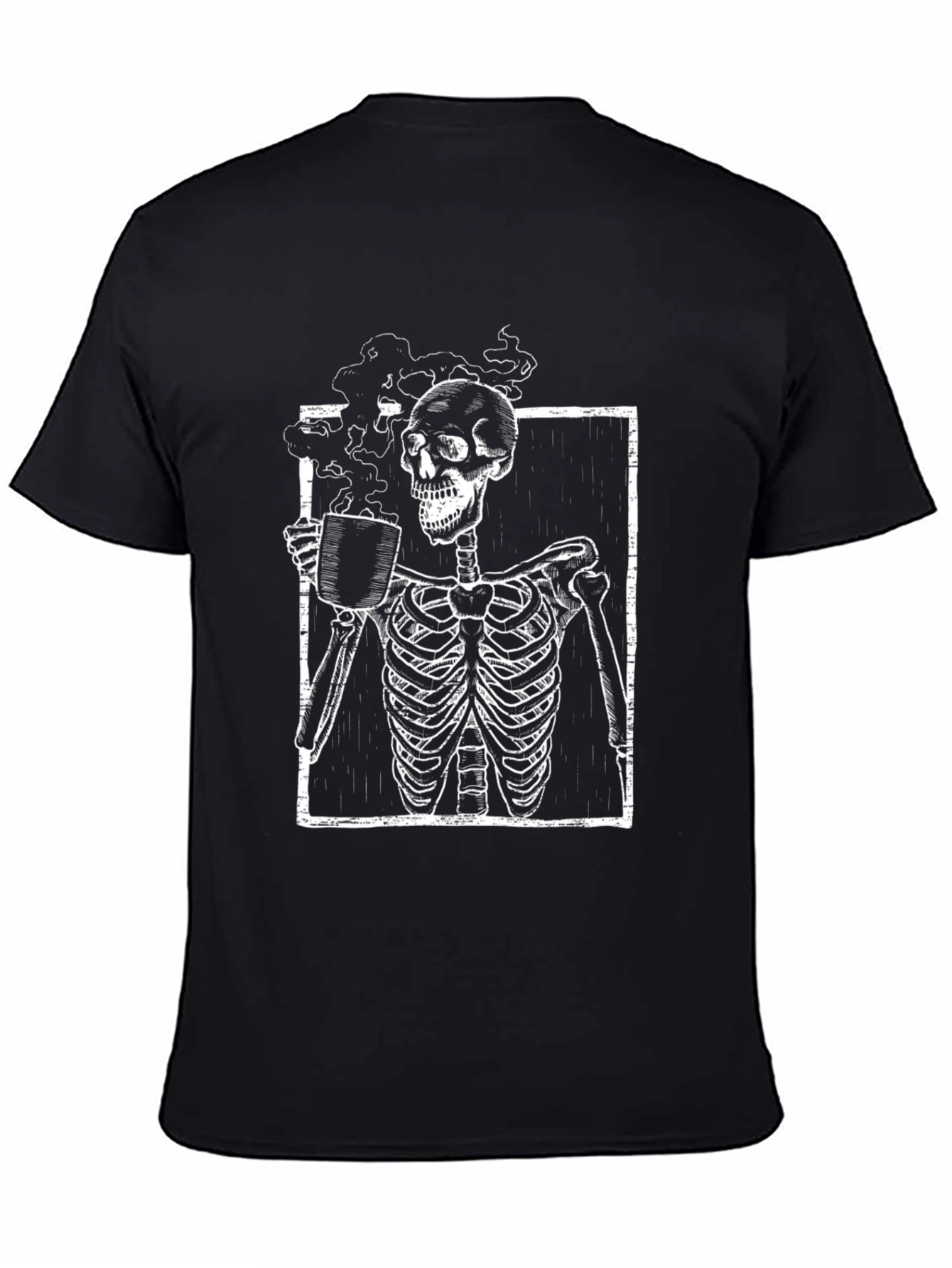 Skeleton Coffee Graphic T-Shirt