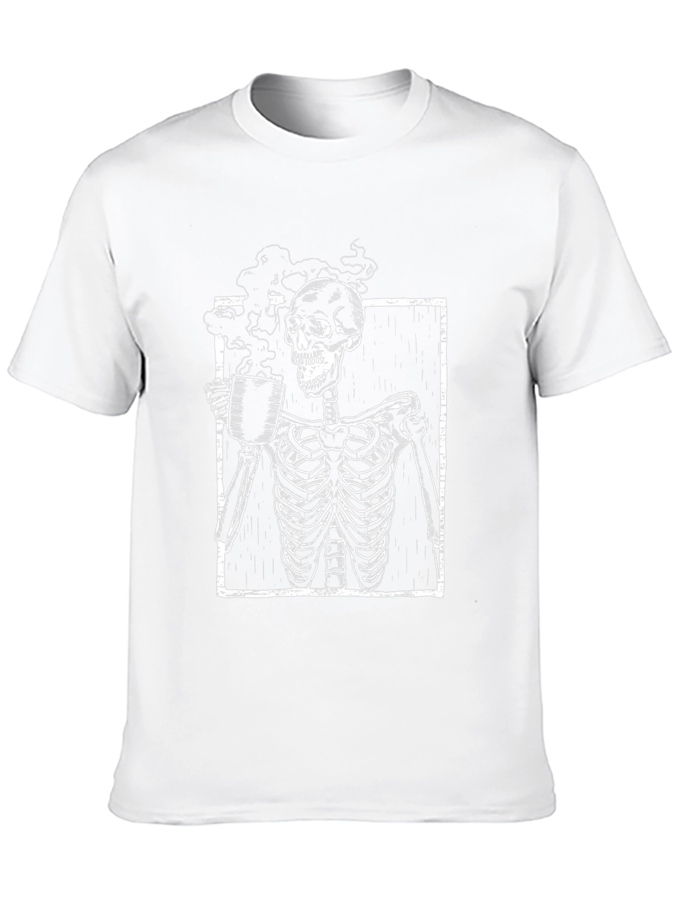 Skeleton Coffee Graphic T-Shirt