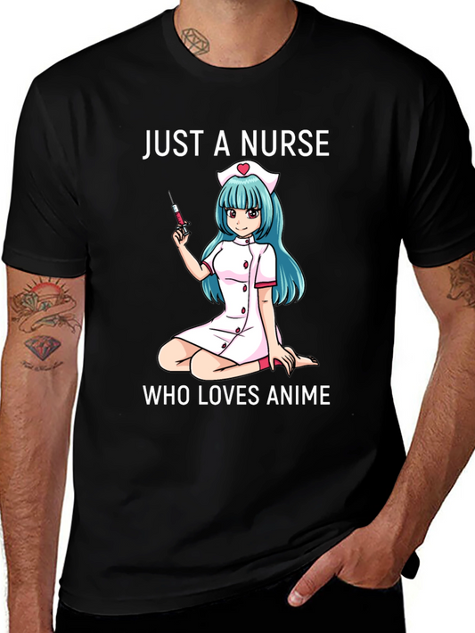 Anime Nurse T-Shirt - Just a Nurse Who Loves Anime
