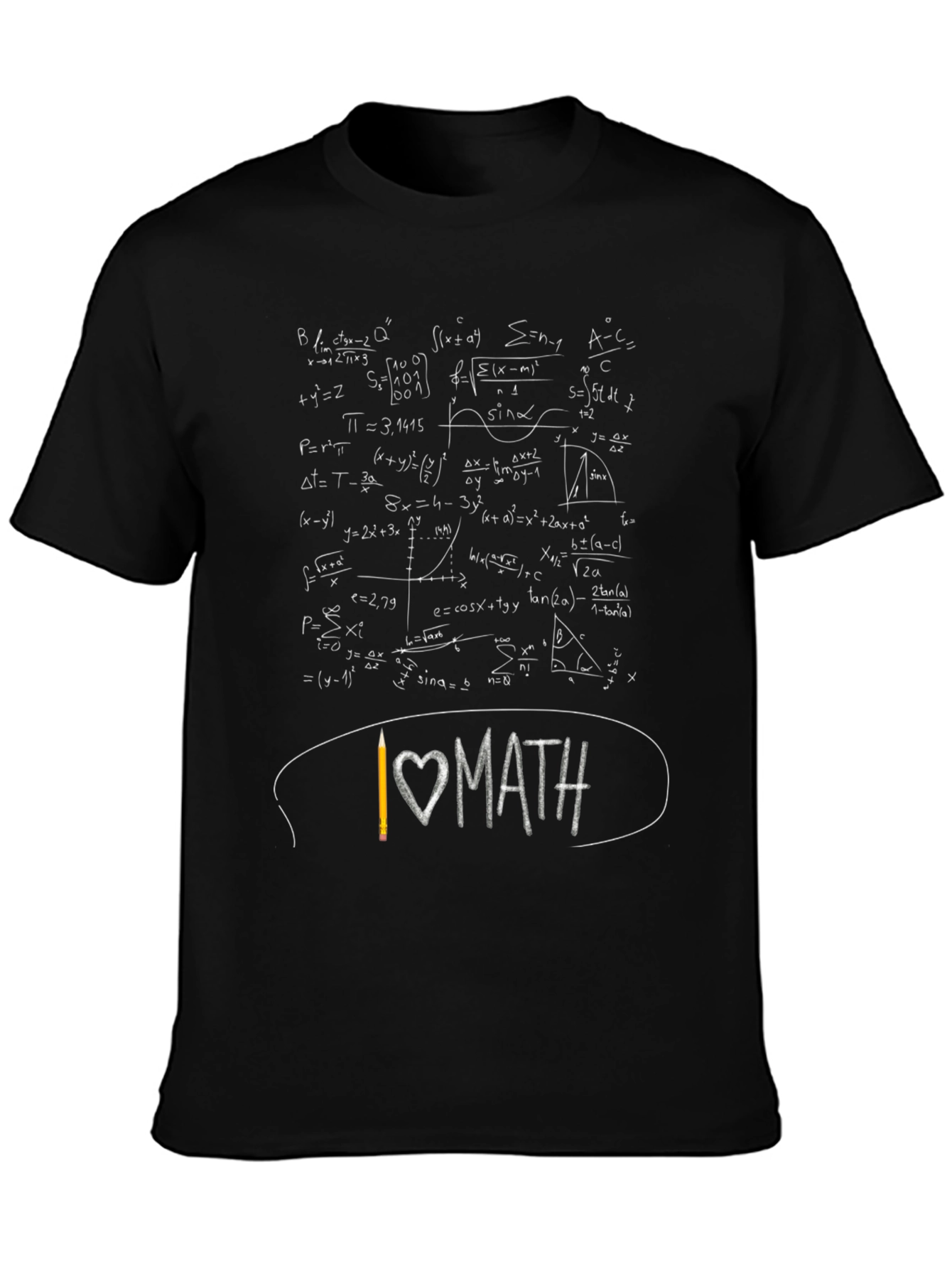 I Love Math Equations Graphic Tee - Unisex