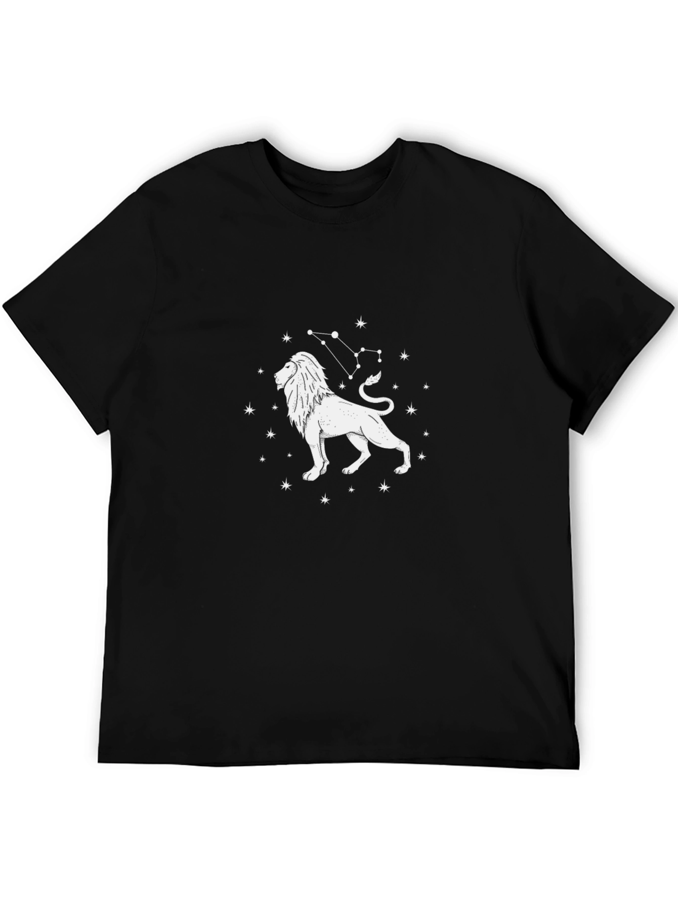 Leo Constellation Graphic Tee - Black
