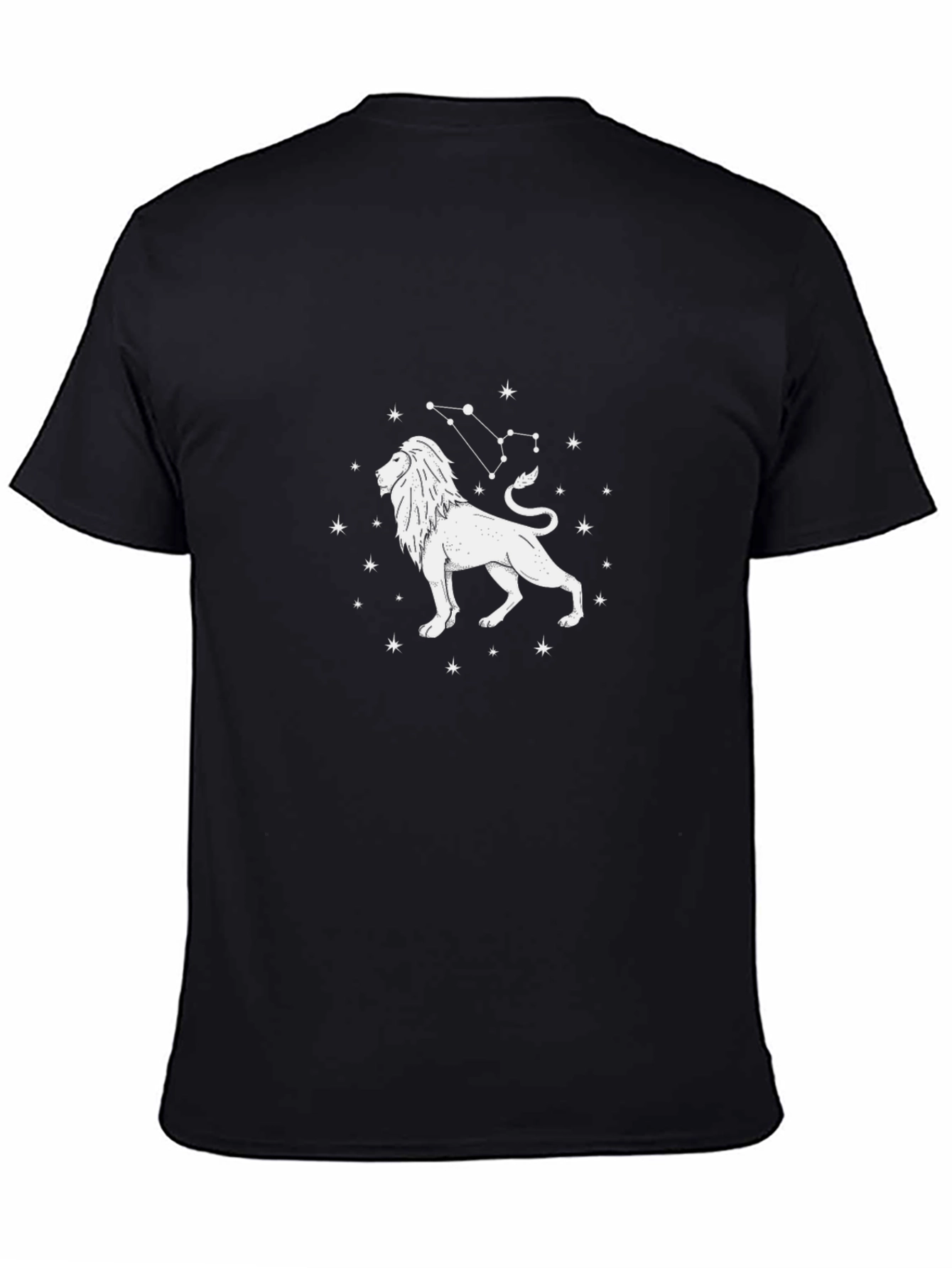 Leo Constellation Graphic Tee - Black