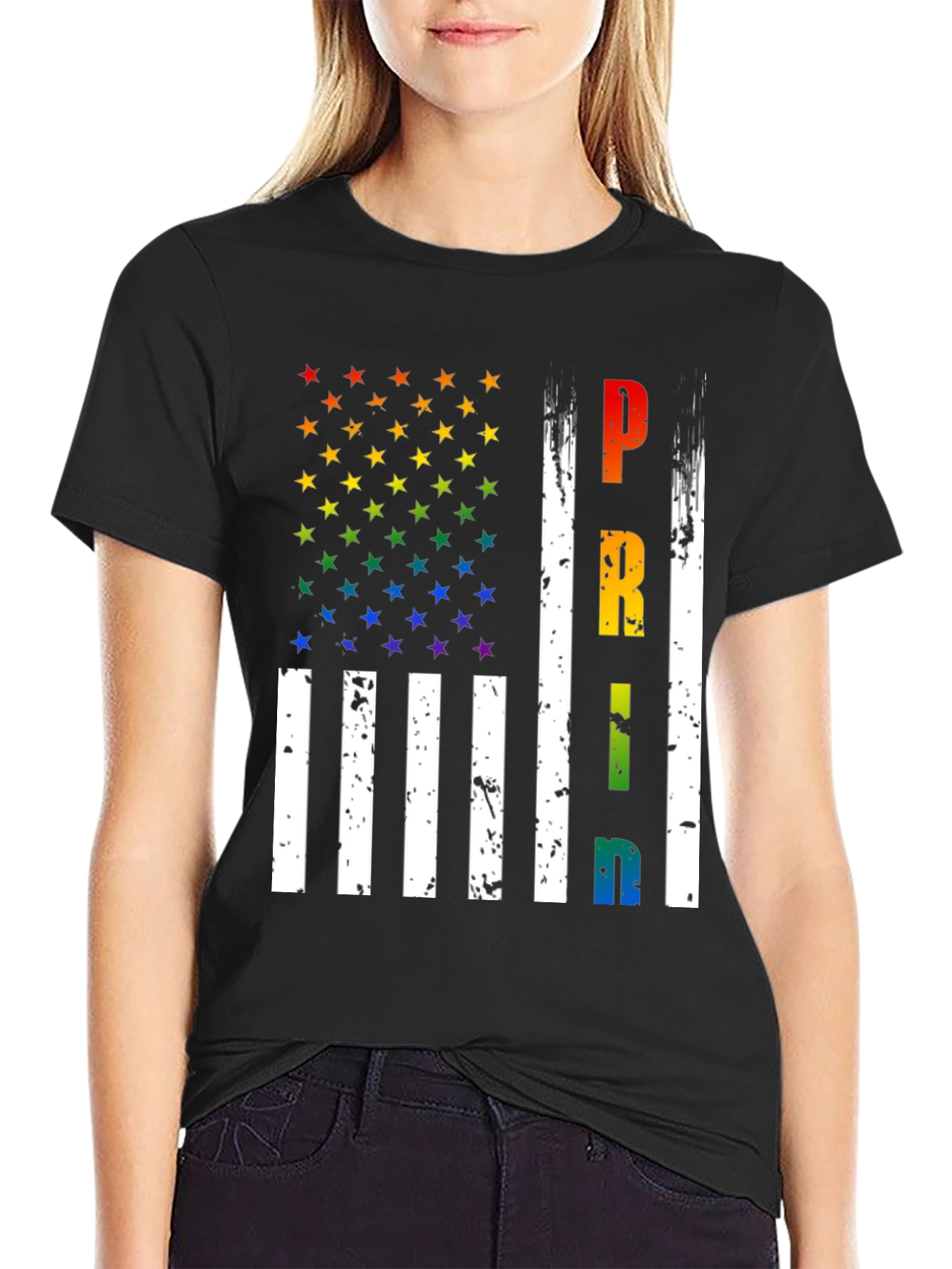 Pride Flag Rainbow Stars T-Shirt