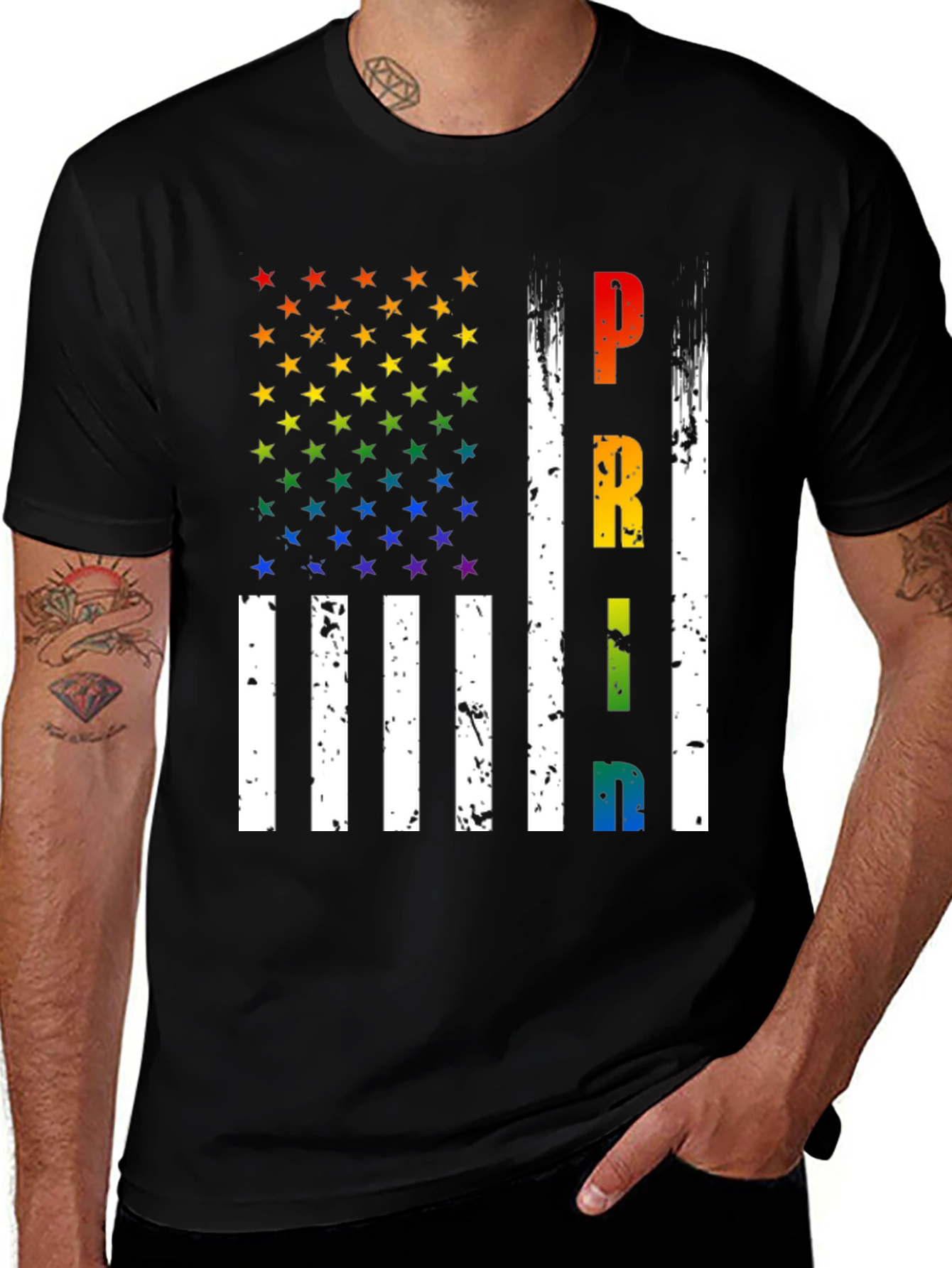 Pride Flag Rainbow Stars T-Shirt