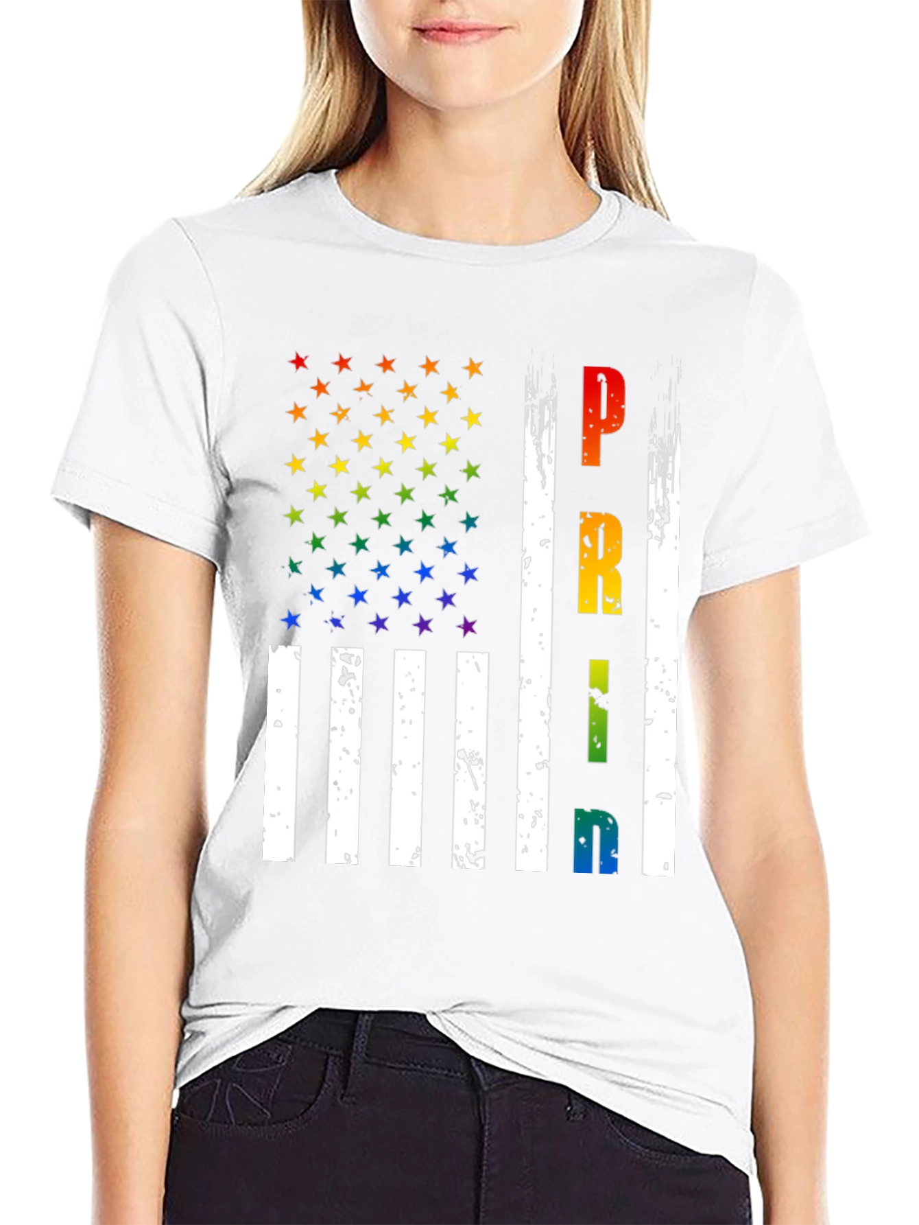 Pride Flag Rainbow Stars T-Shirt