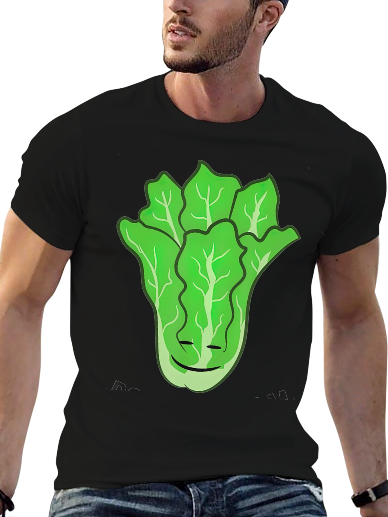 Lettuce Face Graphic T-Shirt - Funny Vegan Tee